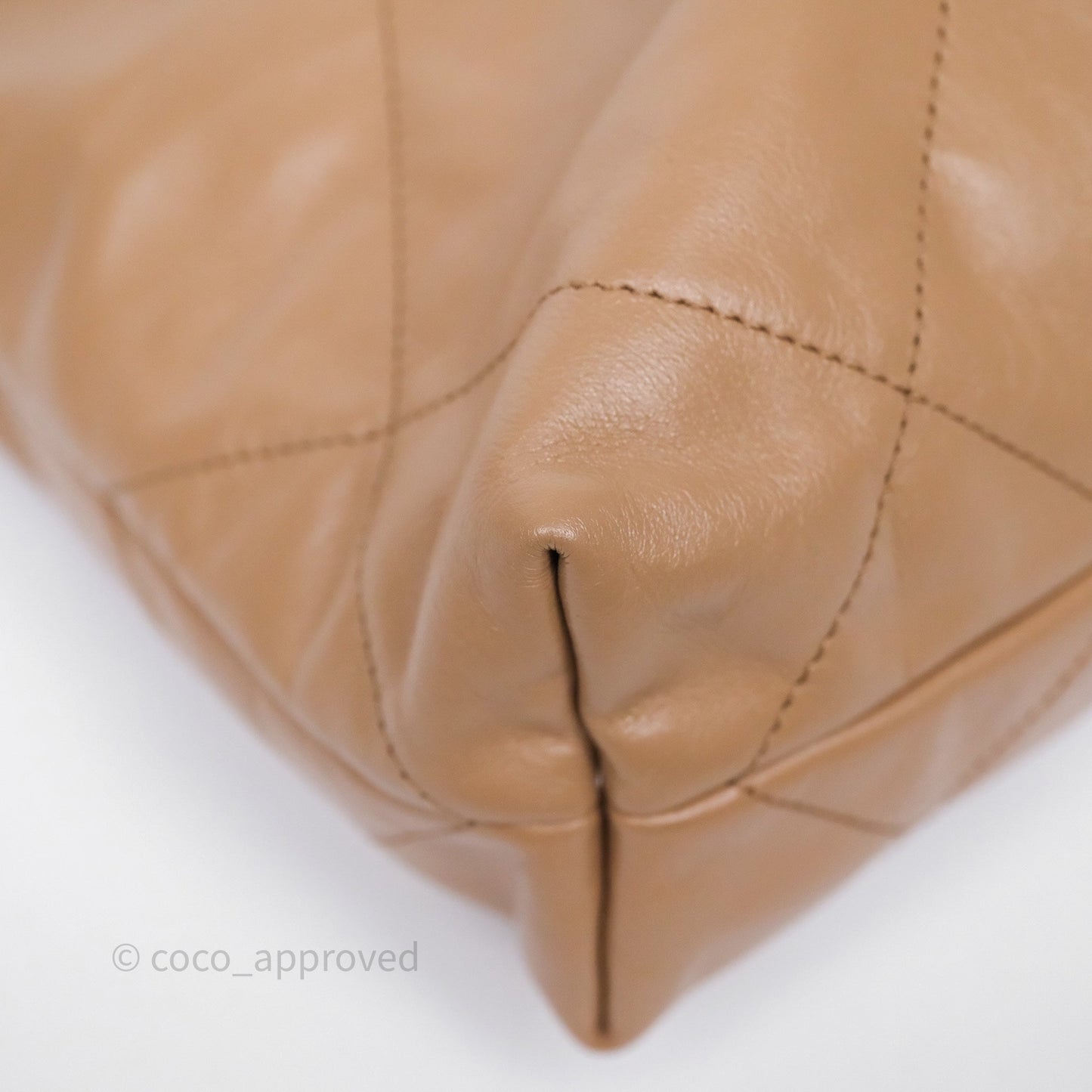 Chanel 22 Small Brown Shiny Calfskin Silver Hardware