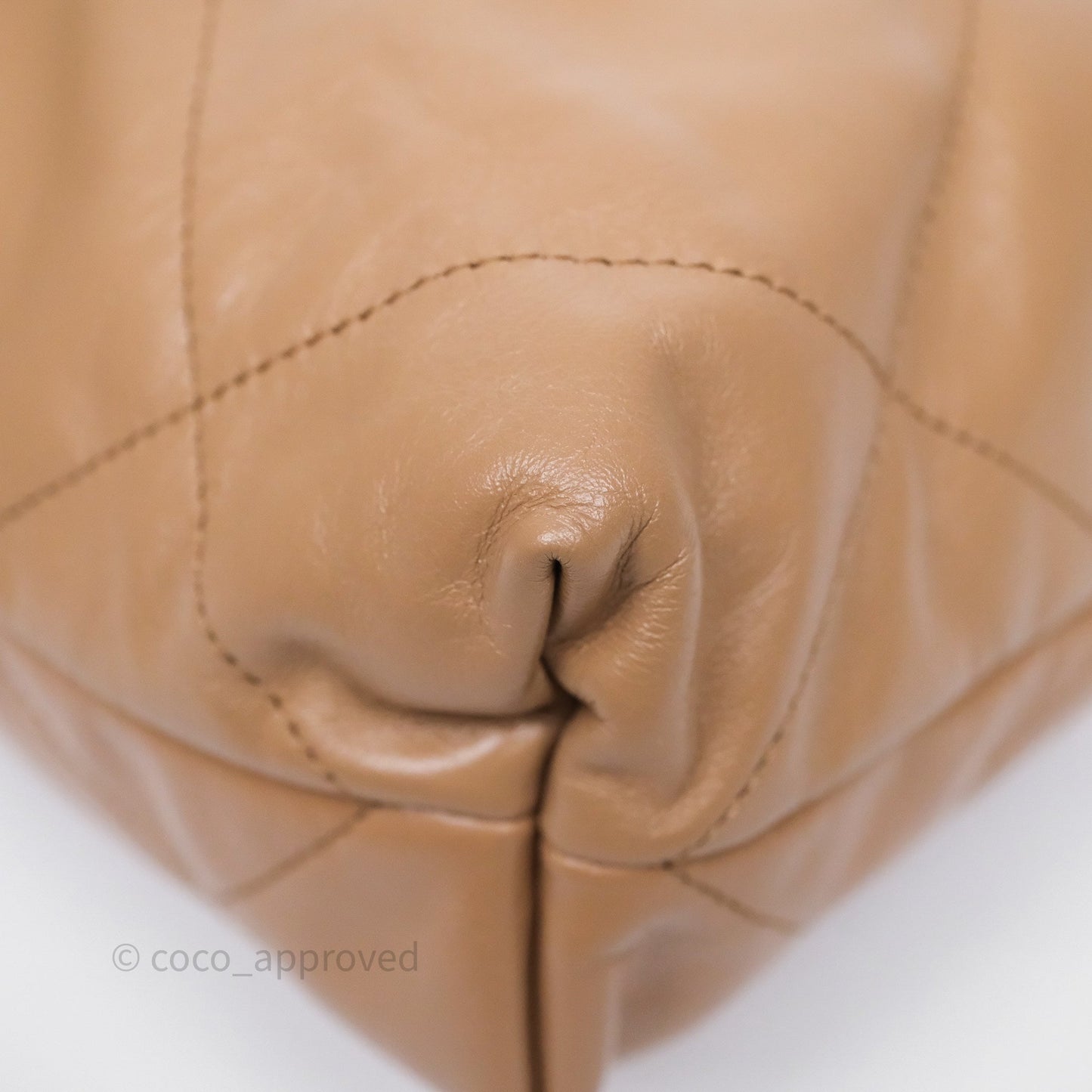Chanel 22 Small Brown Shiny Calfskin Silver Hardware