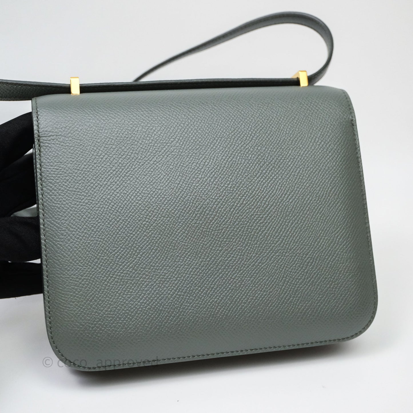Hermès Constance Mini 18cm Vert Amande 63 Epsom Gold Hardware