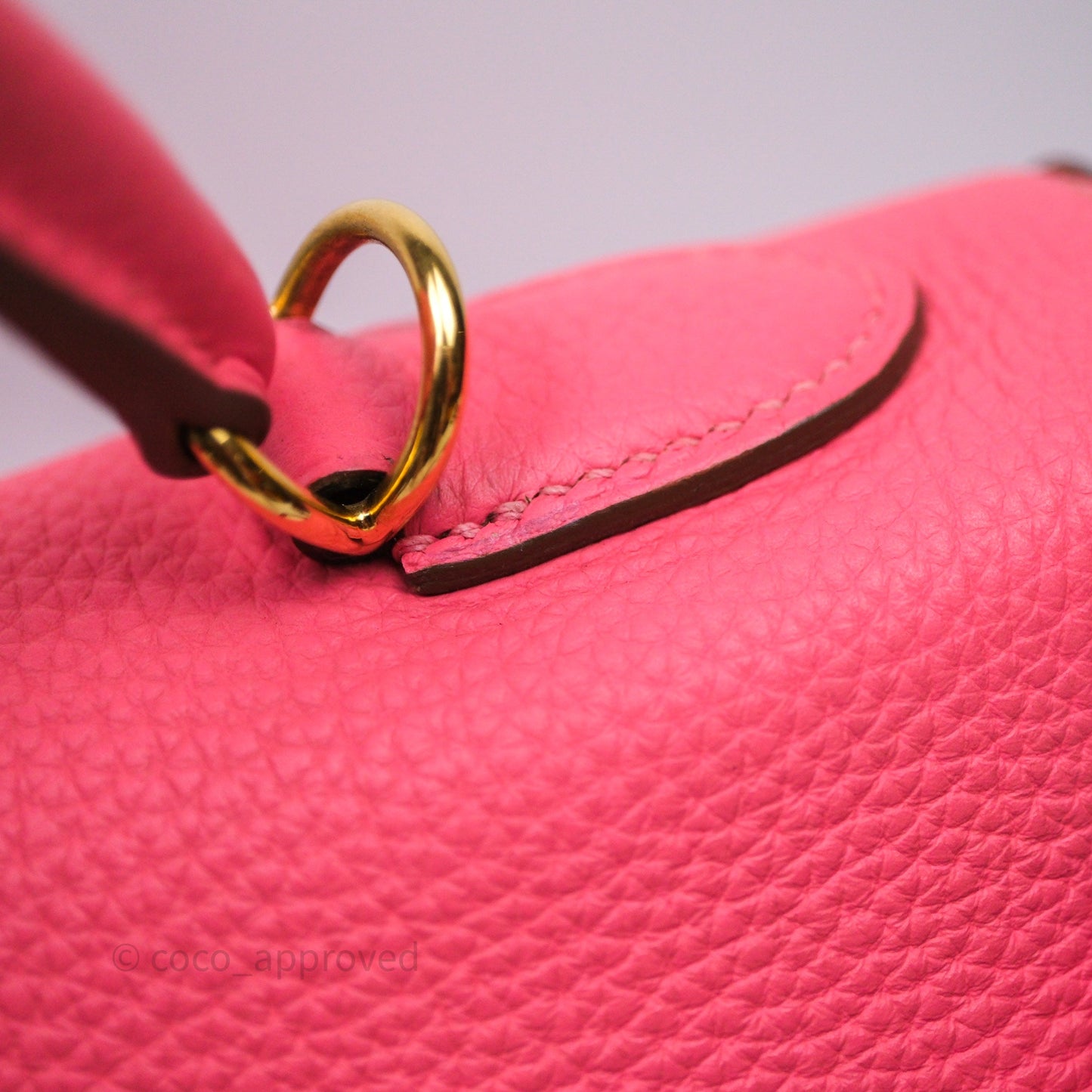 Hermès Kelly 32 Retourne Rose Azalee 8W Gold Hardware