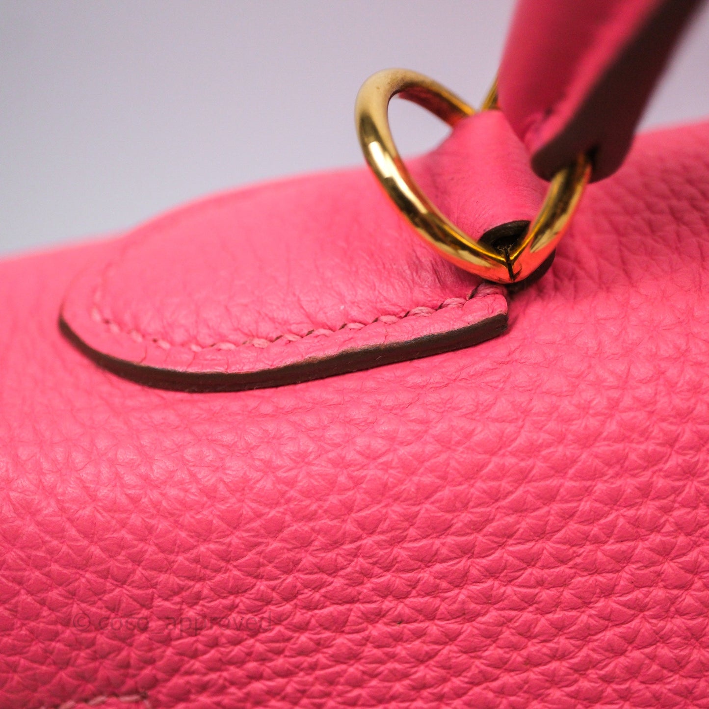 Hermès Kelly 32 Retourne Rose Azalee 8W Gold Hardware