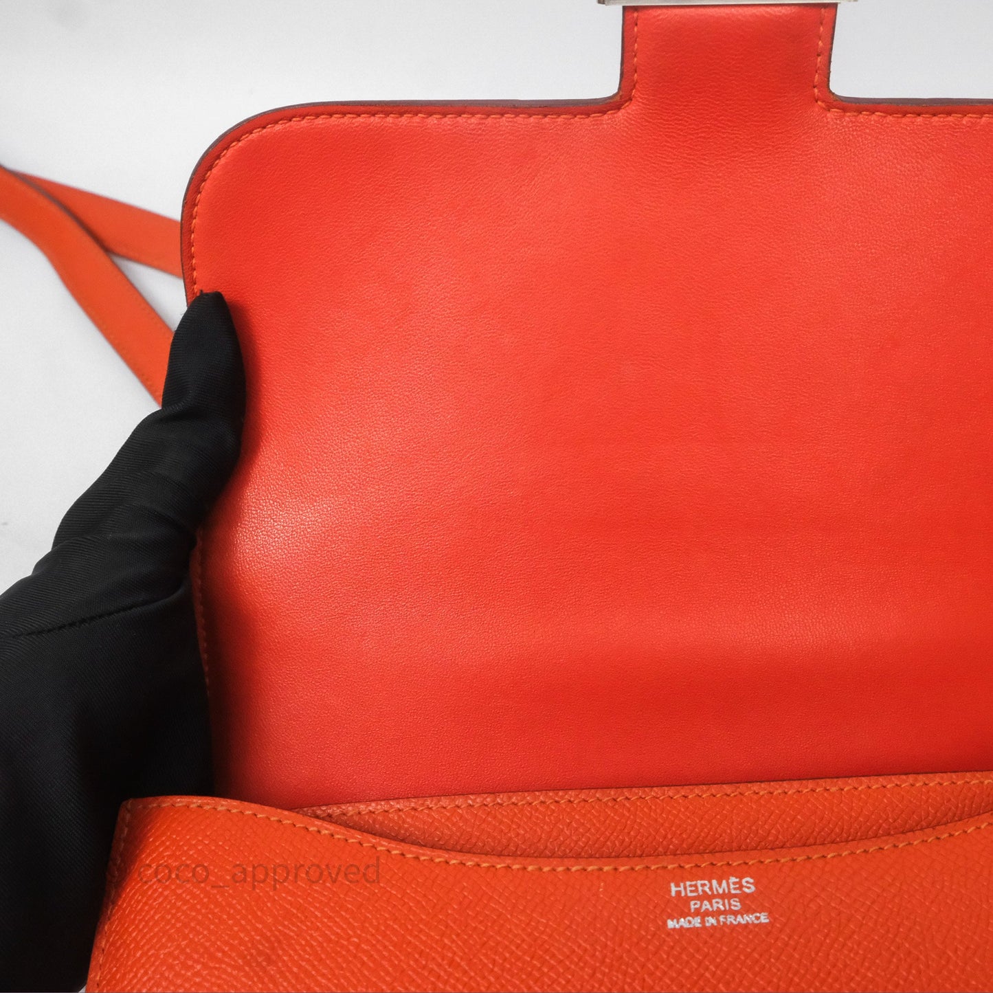 Hermès Constance 24 Orange Epsom Palladium Hardware
