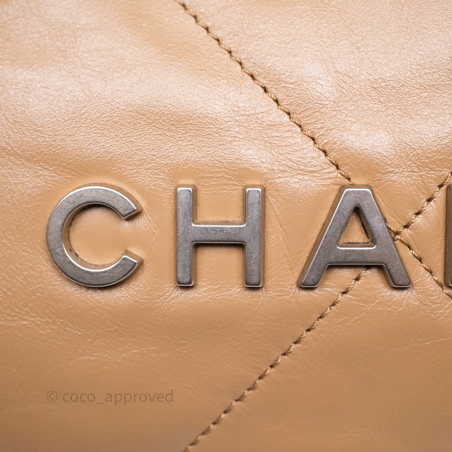 Chanel 22 Small Brown Shiny Calfskin Silver Hardware