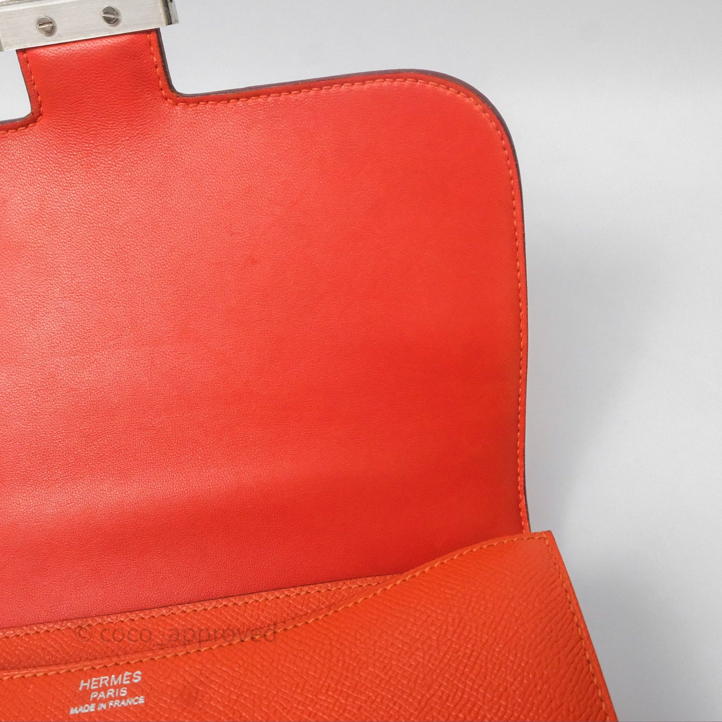 Hermès Constance 24 Orange Epsom Palladium Hardware