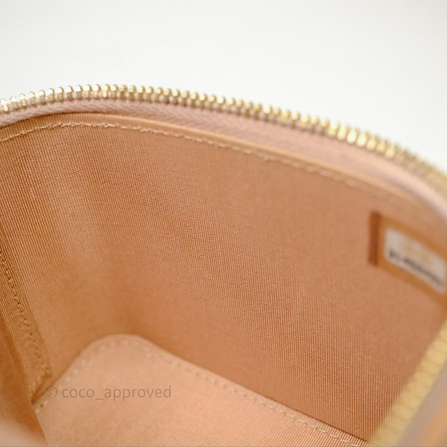 Chanel Mini Top Handle Vanity With Chain Beige Lambskin Aged Gold Hardware