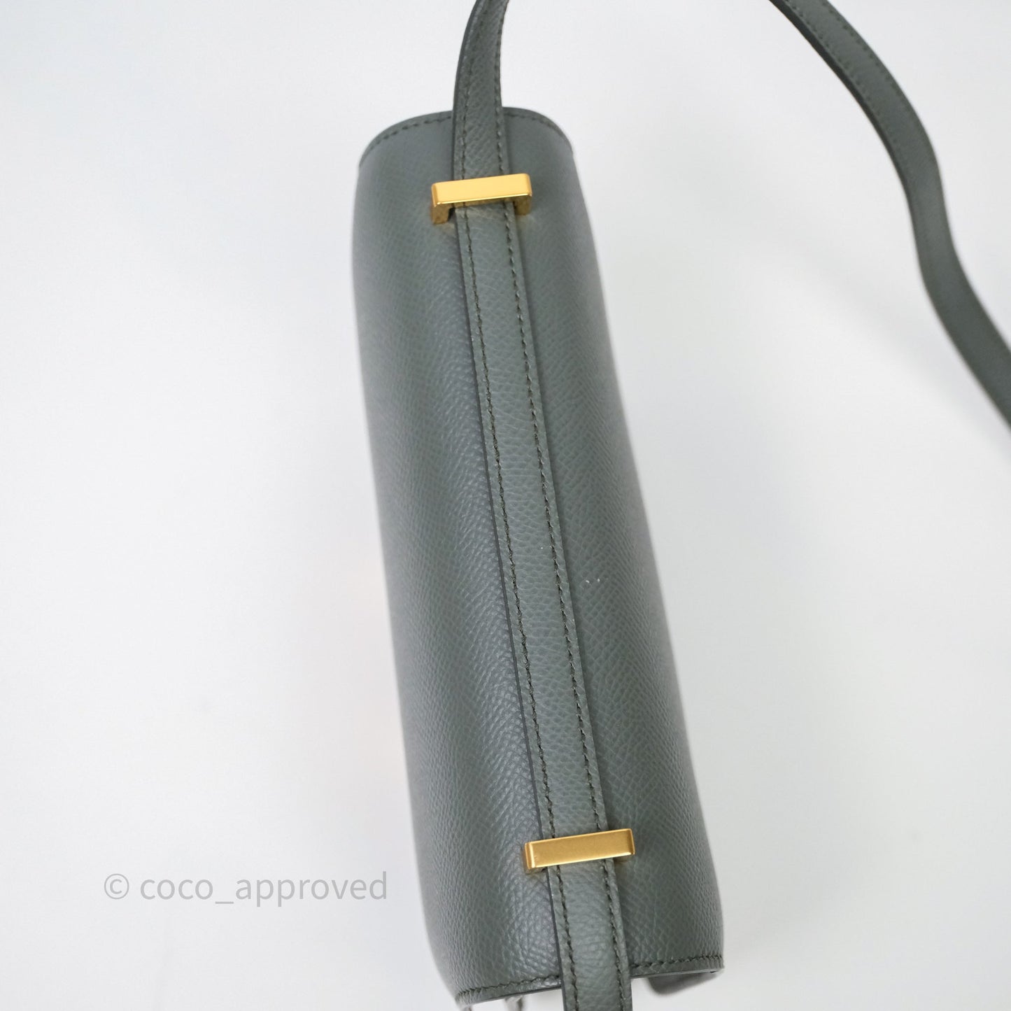 Hermès Constance Mini 18cm Vert Amande 63 Epsom Gold Hardware