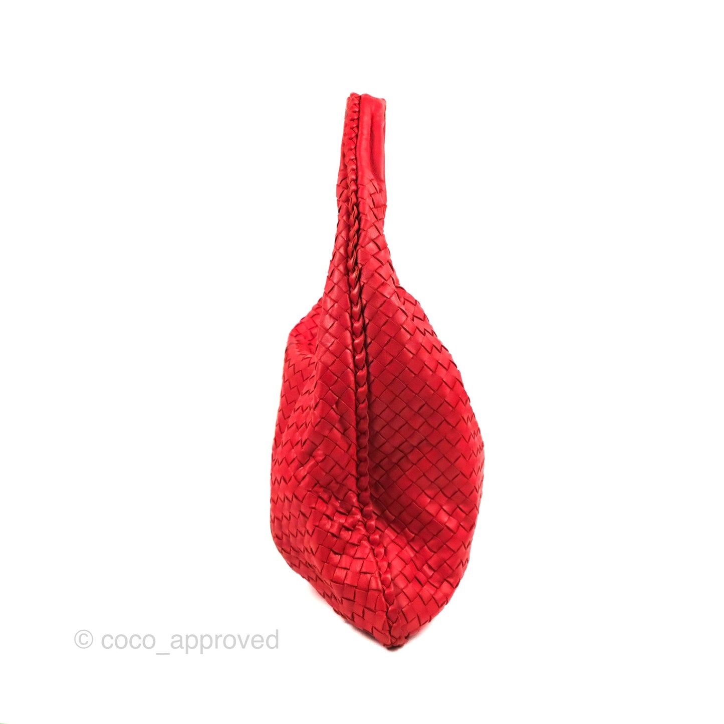 Bottega Veneta Large Hobo Intrecciato Nappa Red