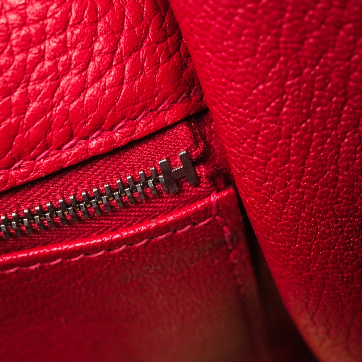 Hermes Kelly 28 Red Palladium Hardware