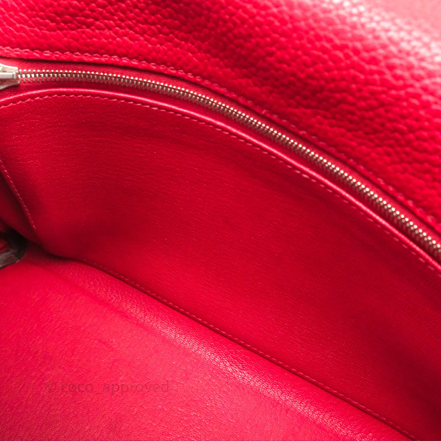 Hermes Kelly 28 Red Palladium Hardware