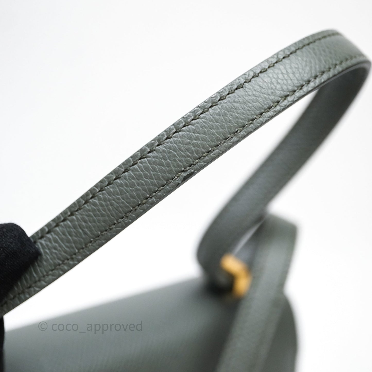 Hermès Constance Mini 18cm Vert Amande 63 Epsom Gold Hardware