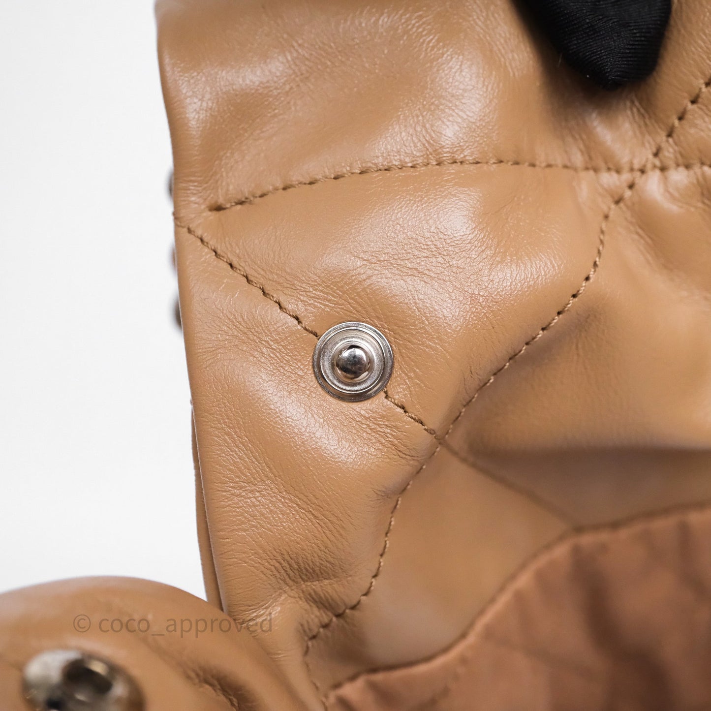 Chanel 22 Small Brown Shiny Calfskin Silver Hardware