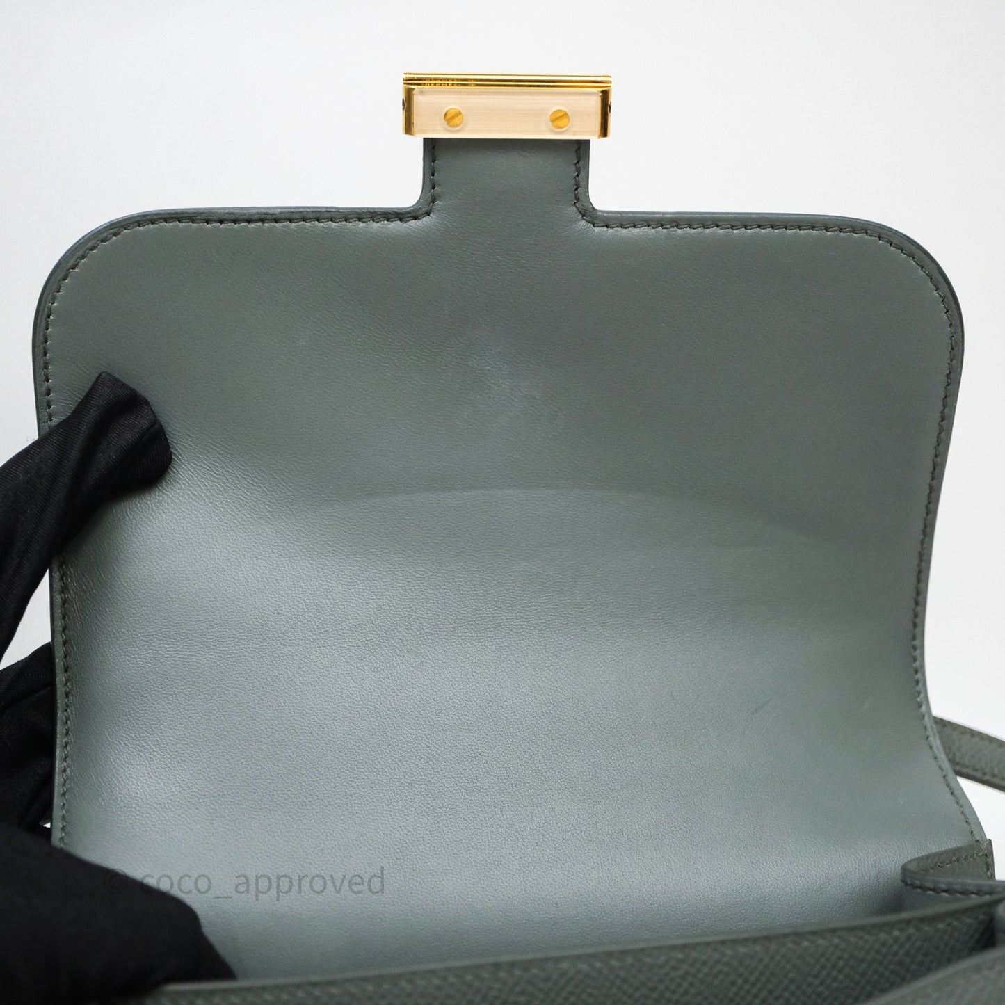 Hermès Constance Mini 18cm Vert Amande 63 Epsom Gold Hardware
