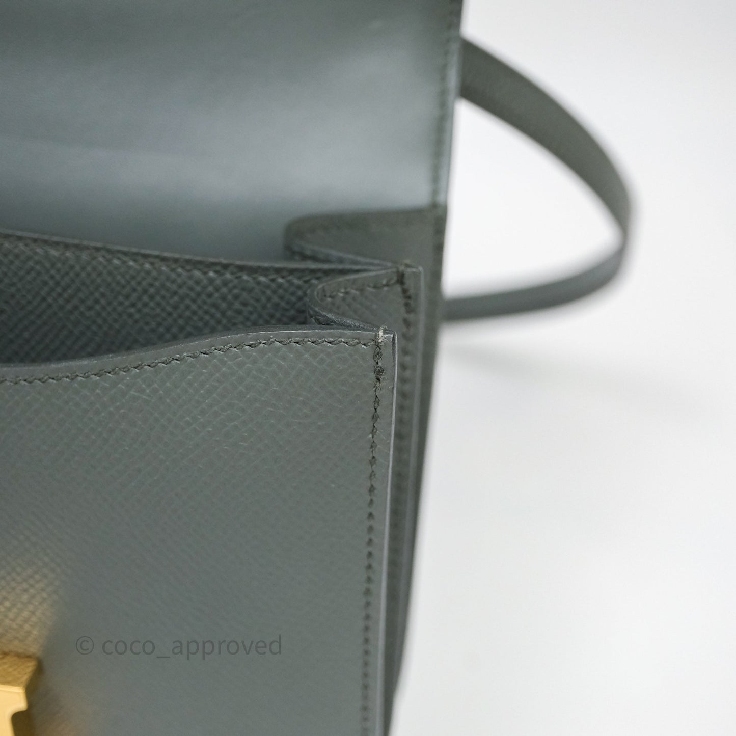 Hermès Constance Mini 18cm Vert Amande 63 Epsom Gold Hardware