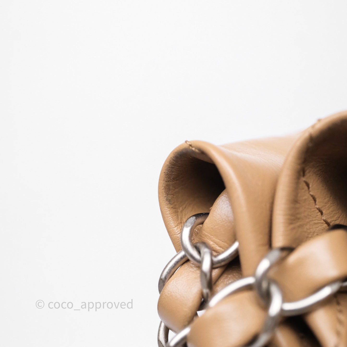 Chanel 22 Small Brown Shiny Calfskin Silver Hardware