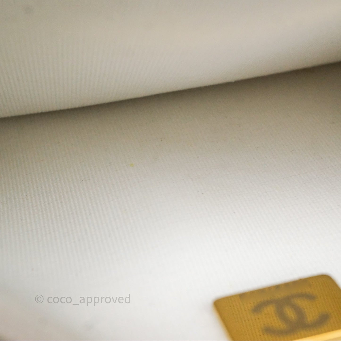 Chanel Quilted Classic Poker Wallet on Chain WOC White Caviar Gold Hardware