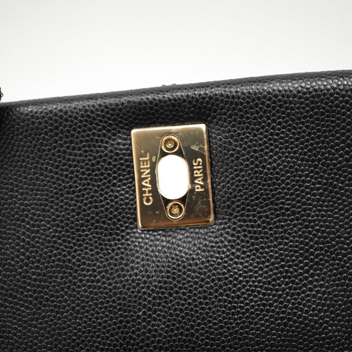 Chanel Small Coco Handle Quilted Black Caviar Gold Hardware