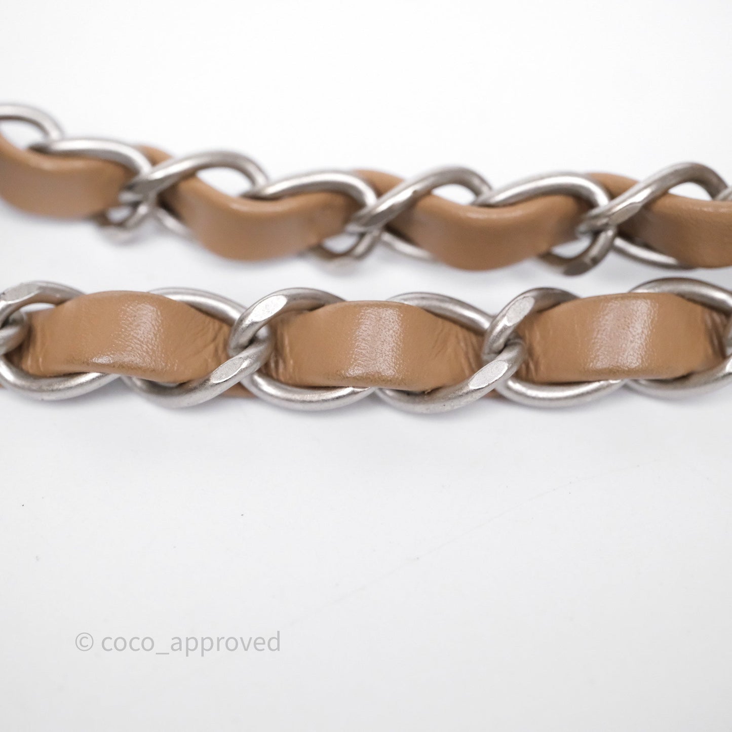 Chanel 22 Small Brown Shiny Calfskin Silver Hardware