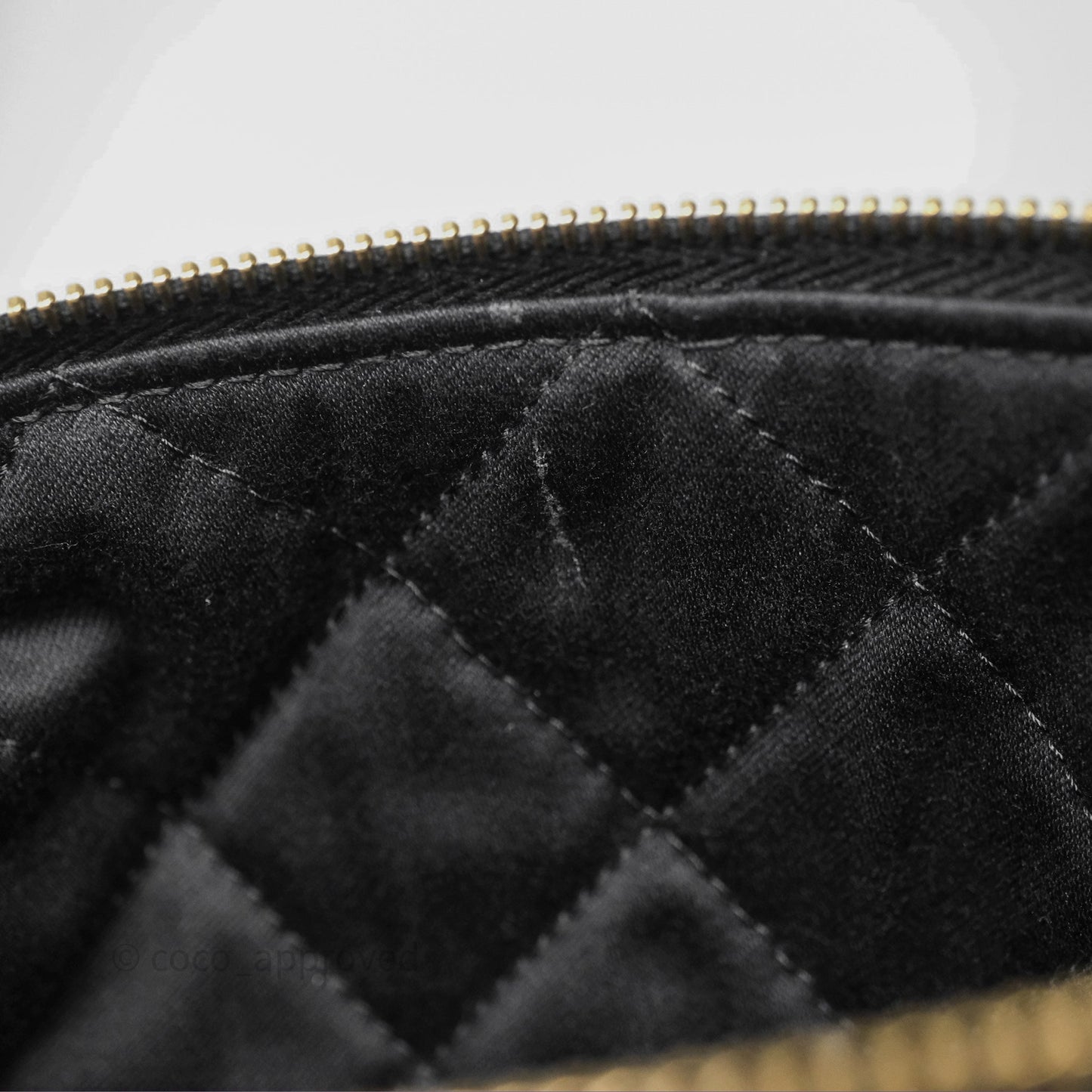 Chanel 22 Small Sequins Logo Black Velvet