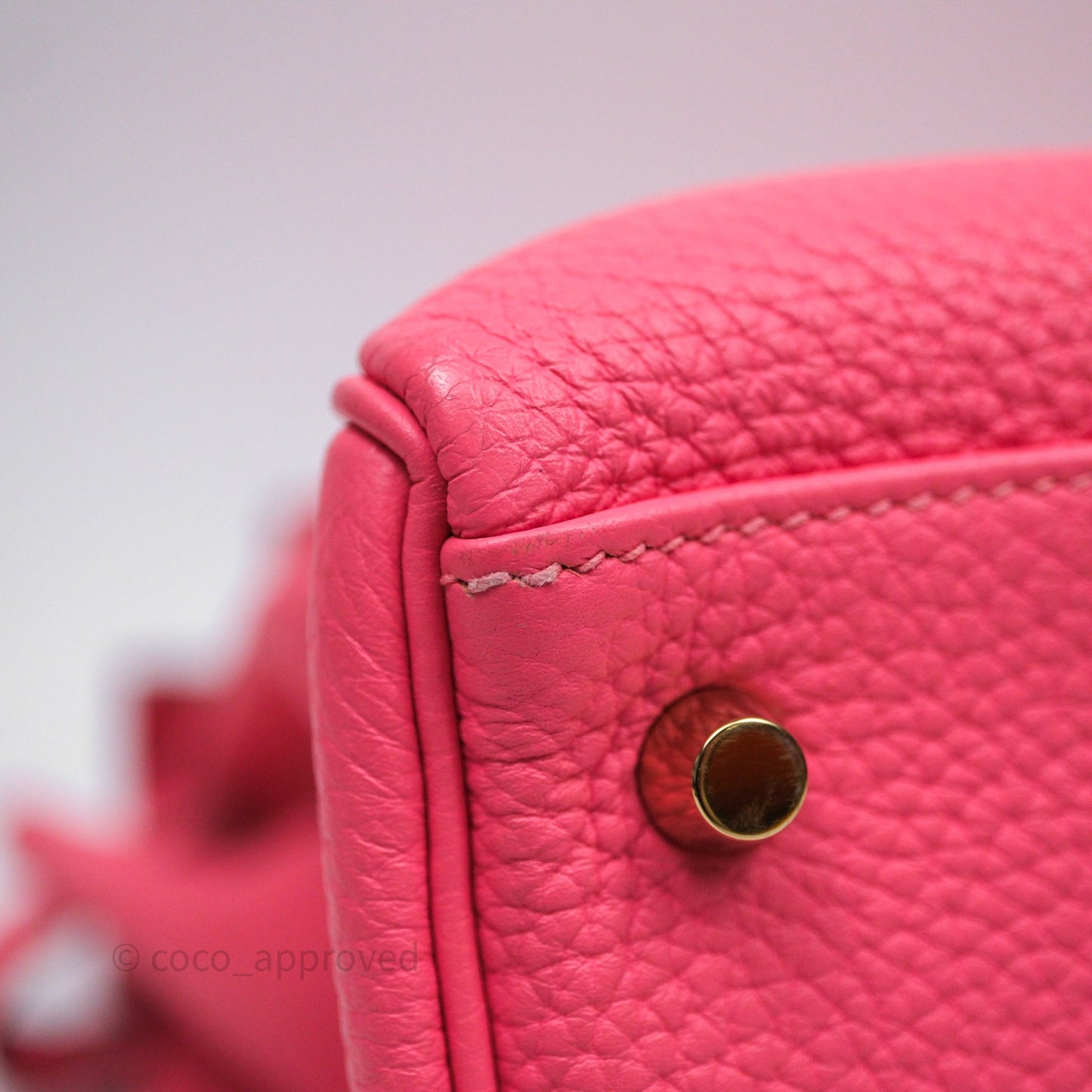 Hermès Kelly 32 Retourne Rose Azalee 8W Gold Hardware
