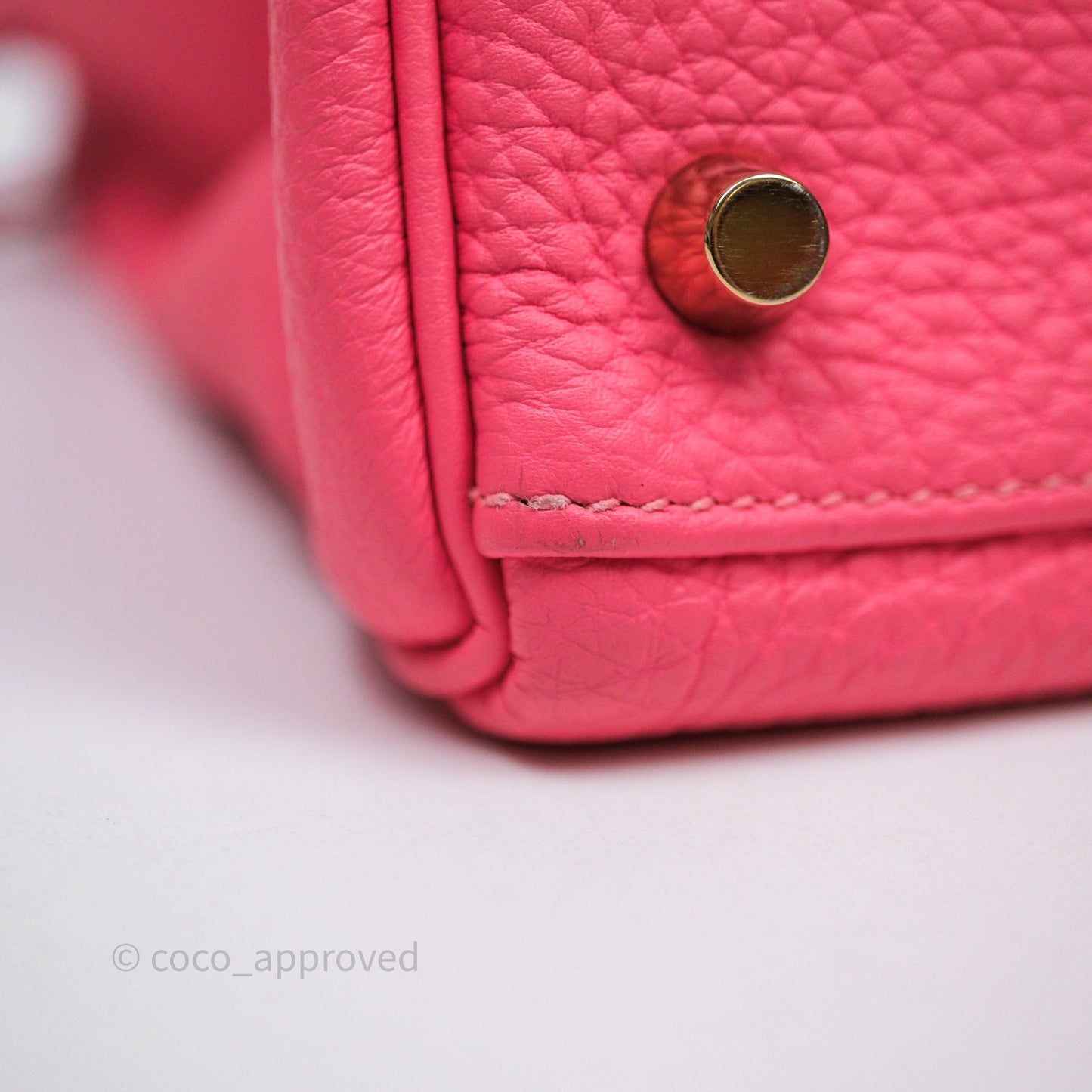 Hermès Kelly 32 Retourne Rose Azalee 8W Gold Hardware