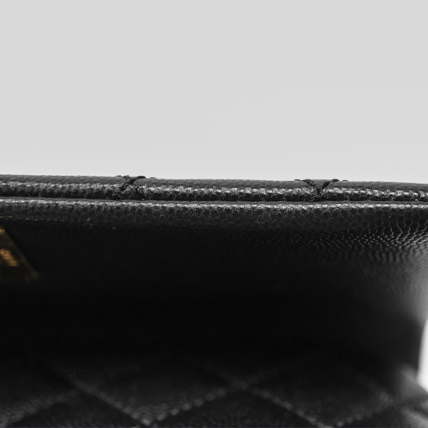 Chanel Small Coco Handle Quilted Black Caviar Gold Hardware