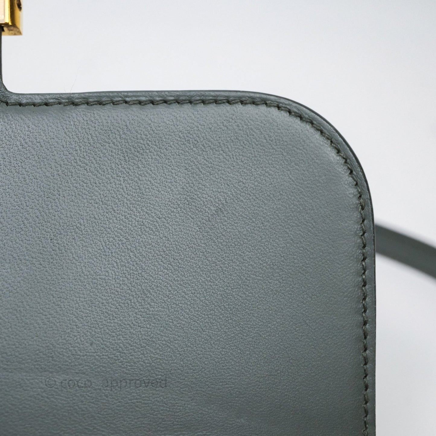 Hermès Constance Mini 18cm Vert Amande 63 Epsom Gold Hardware