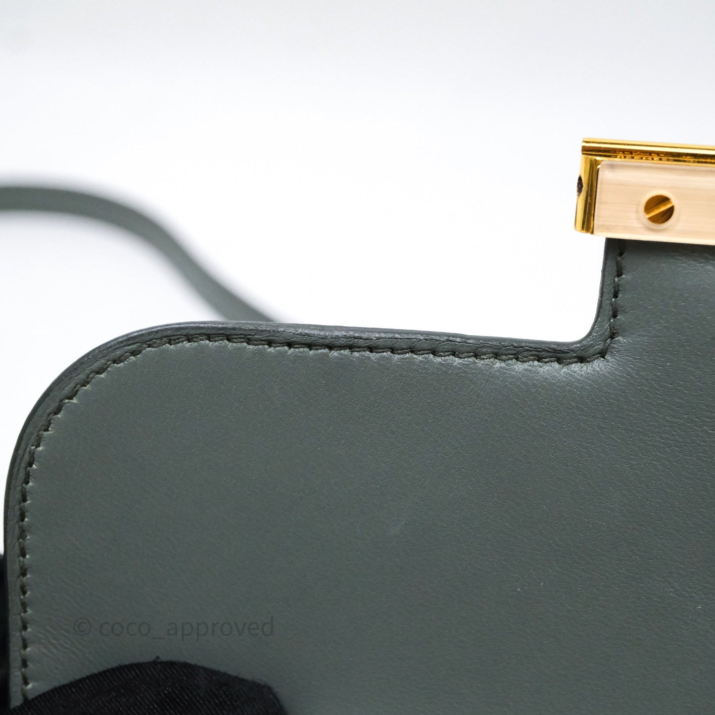 Hermès Constance Mini 18cm Vert Amande 63 Epsom Gold Hardware
