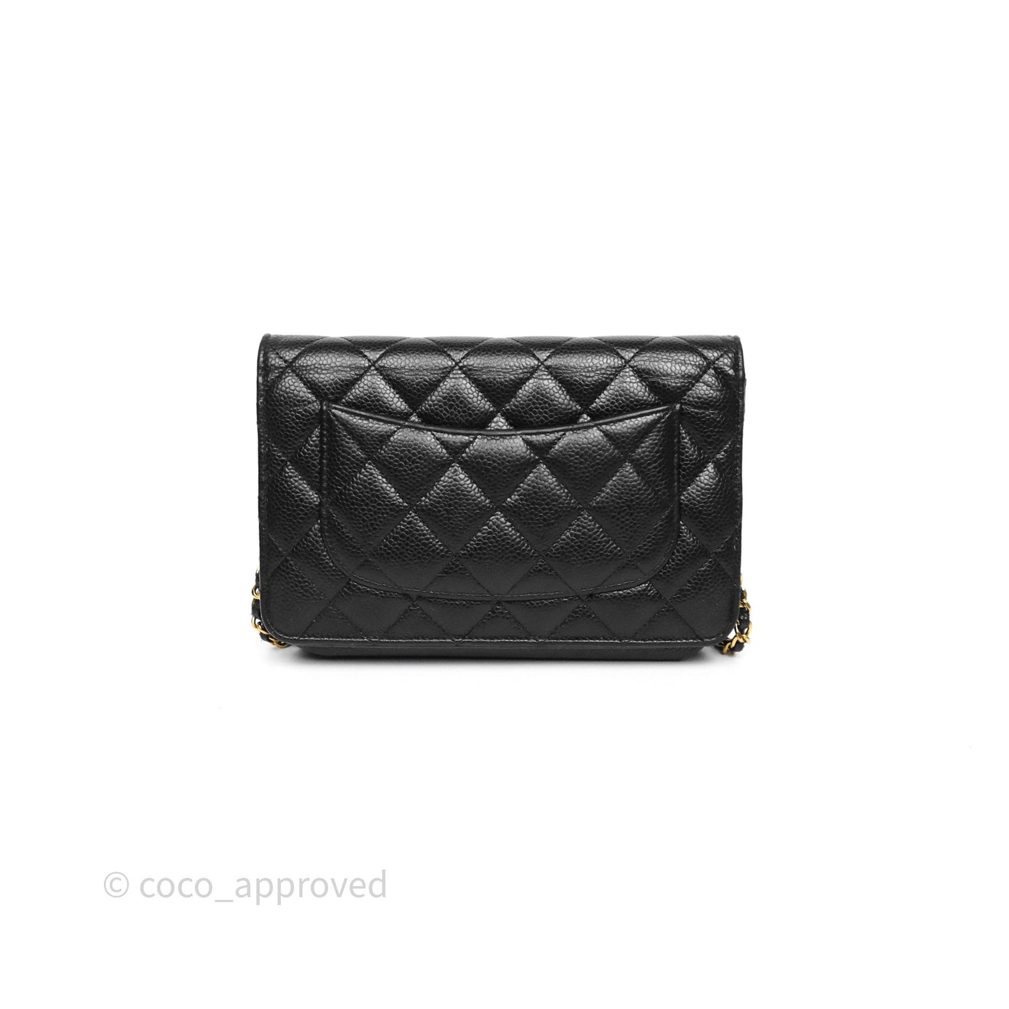Chanel Quilted WOC Black Caviar Gold Hardware