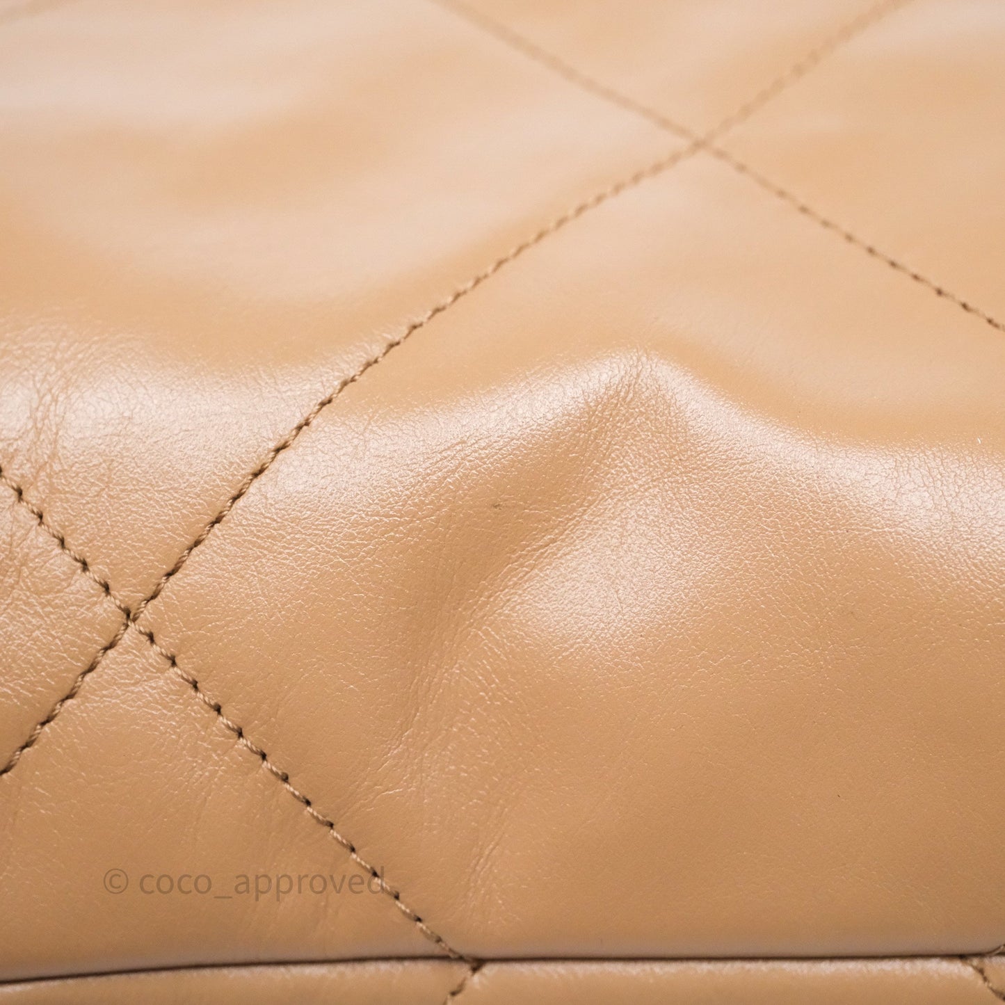 Chanel 22 Small Brown Shiny Calfskin Silver Hardware