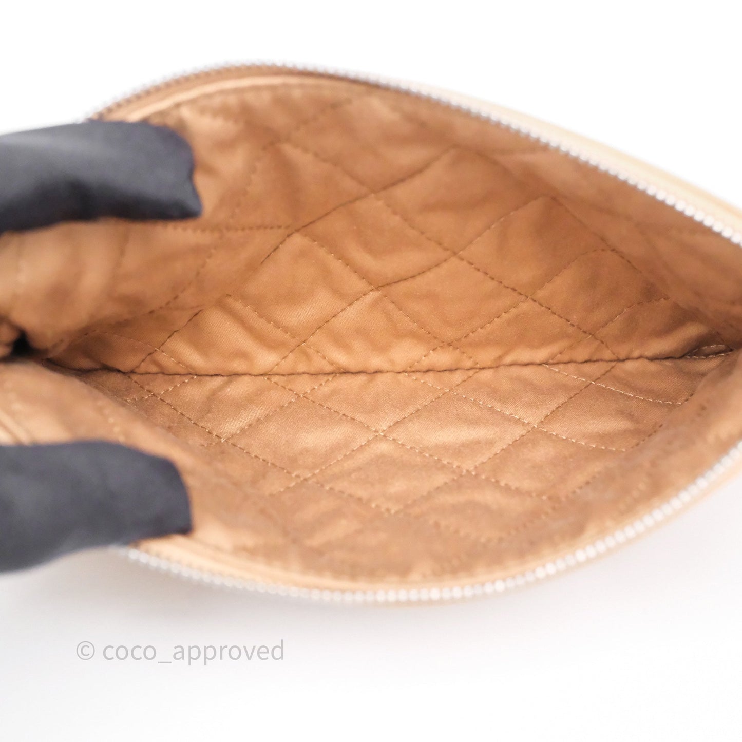 Chanel 22 Small Brown Shiny Calfskin Silver Hardware