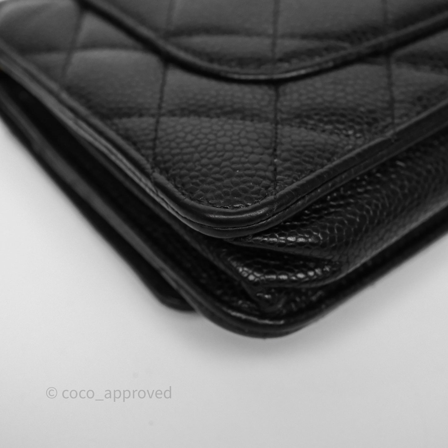 Chanel Quilted WOC Black Caviar Gold Hardware