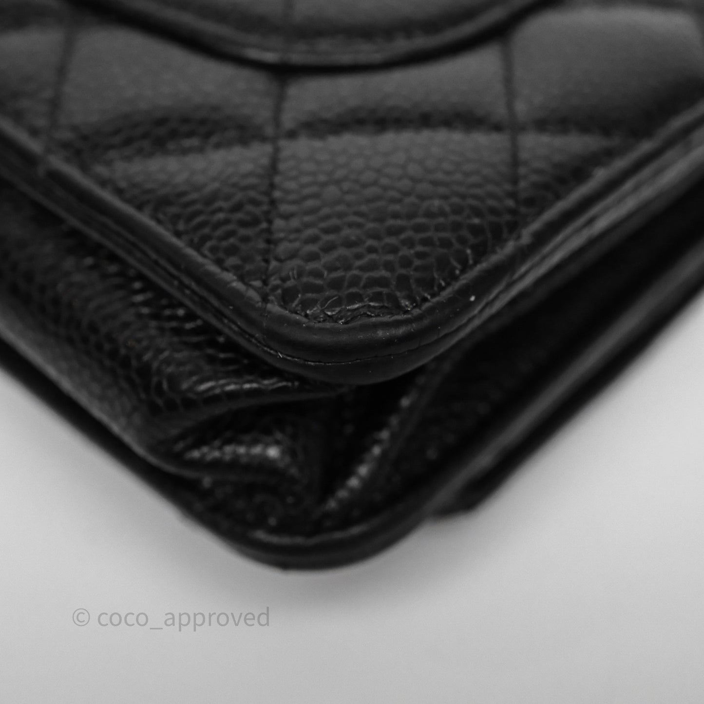 Chanel Quilted WOC Black Caviar Gold Hardware