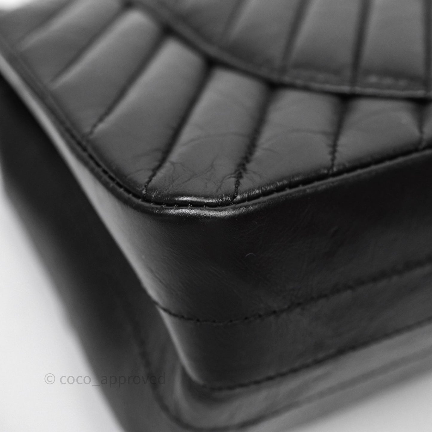 Chanel Reissue 225 Chevron Aged Calfskin So Black