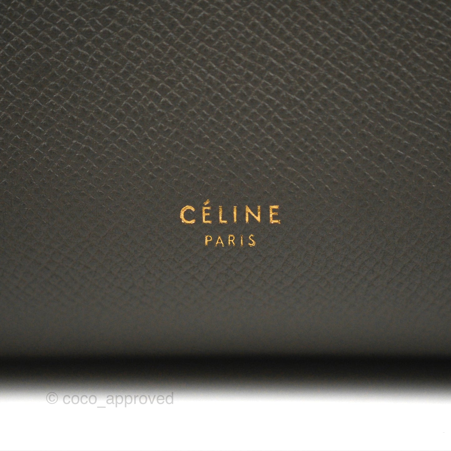 Celine Mini Belt Bag Dark Grey Grained Calfskin