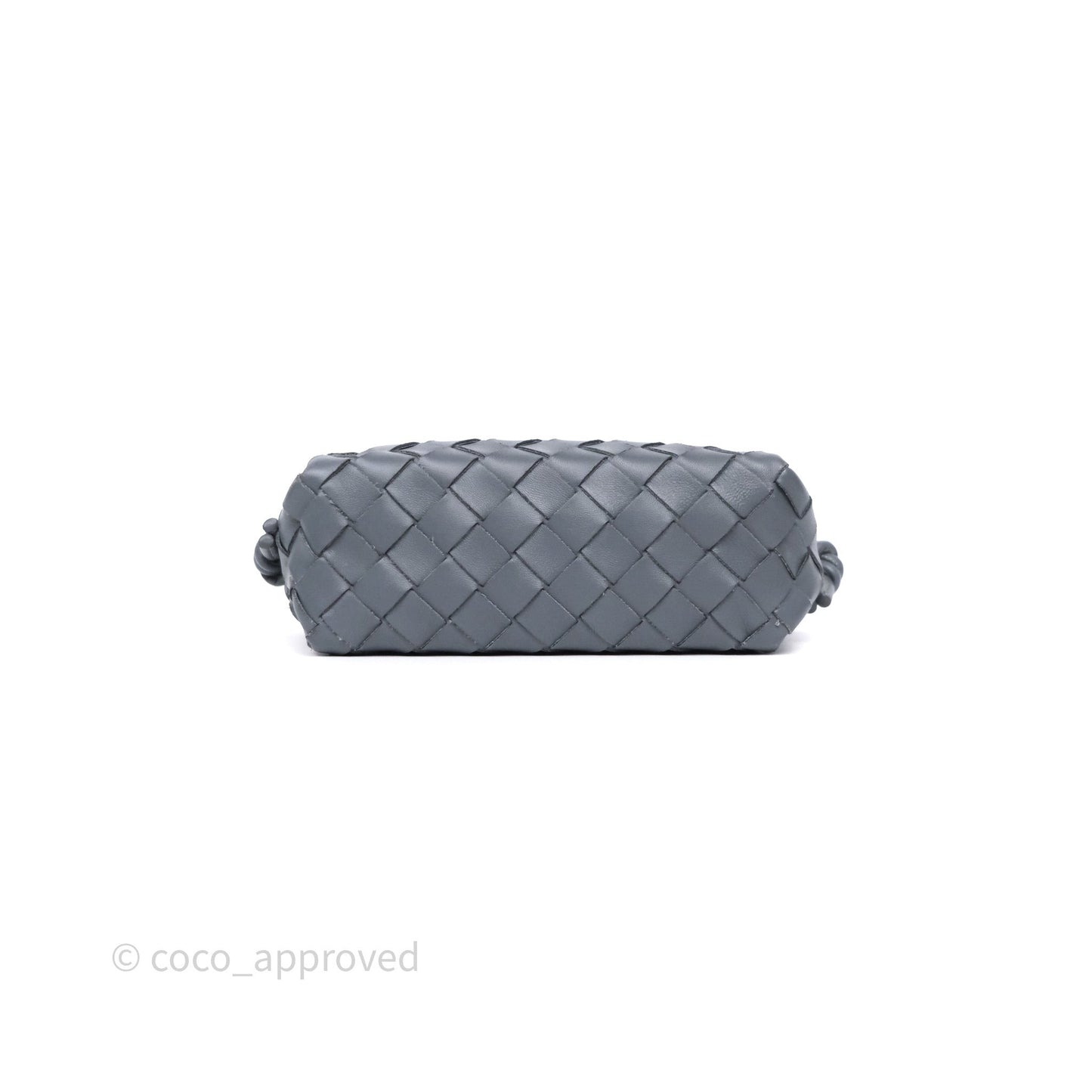 Bottega Veneta Mini Loop Camera Bag Grey Intrecciato Lambskin