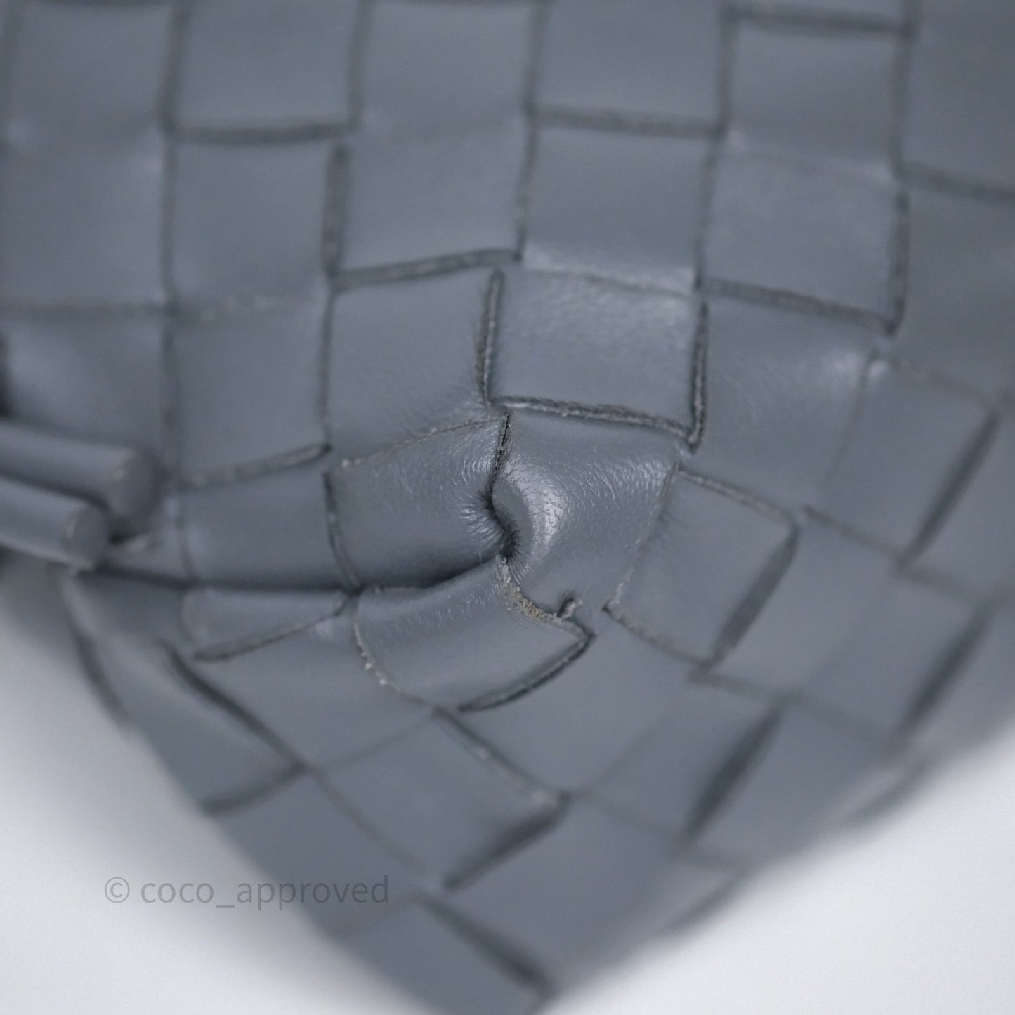 Bottega Veneta Mini Loop Camera Bag Grey Intrecciato Lambskin