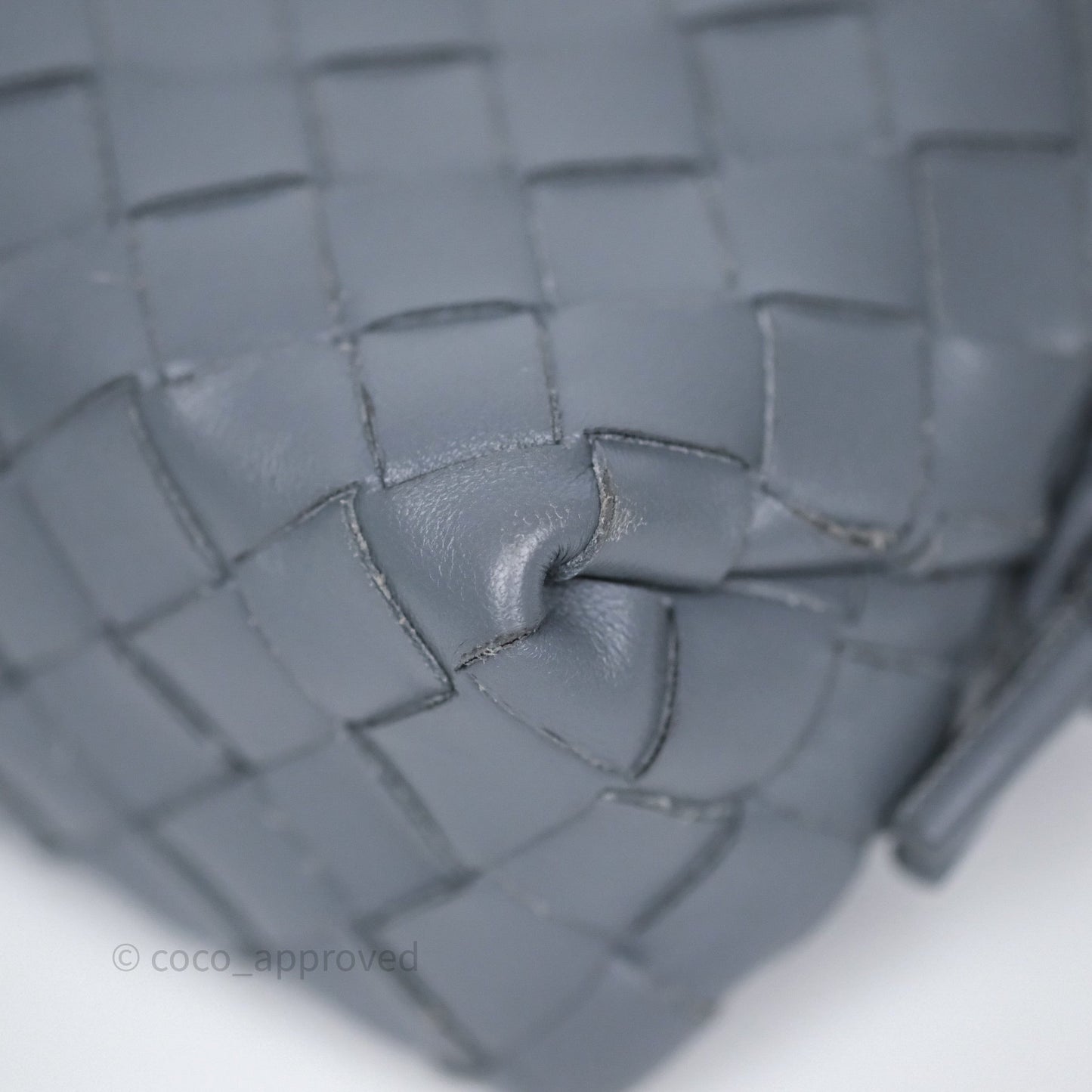 Bottega Veneta Mini Loop Camera Bag Grey Intrecciato Lambskin