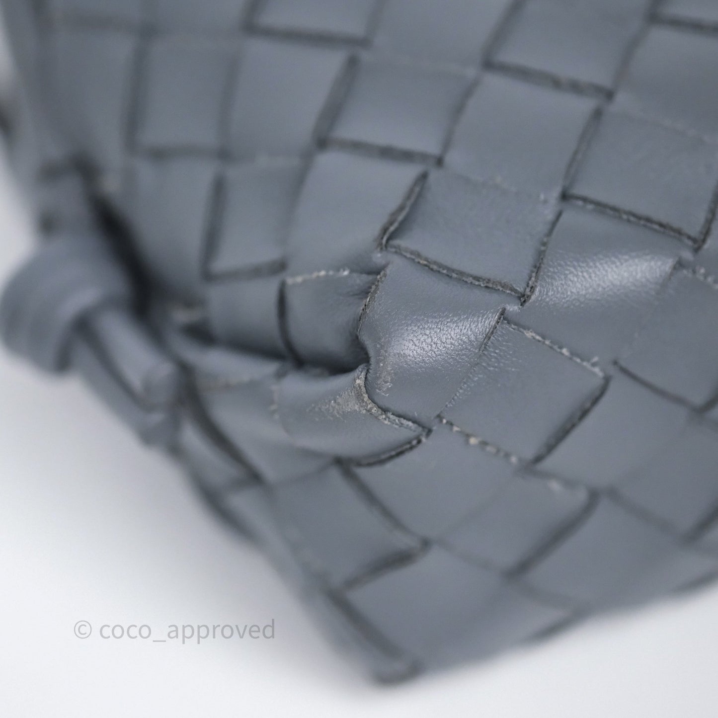 Bottega Veneta Mini Loop Camera Bag Grey Intrecciato Lambskin