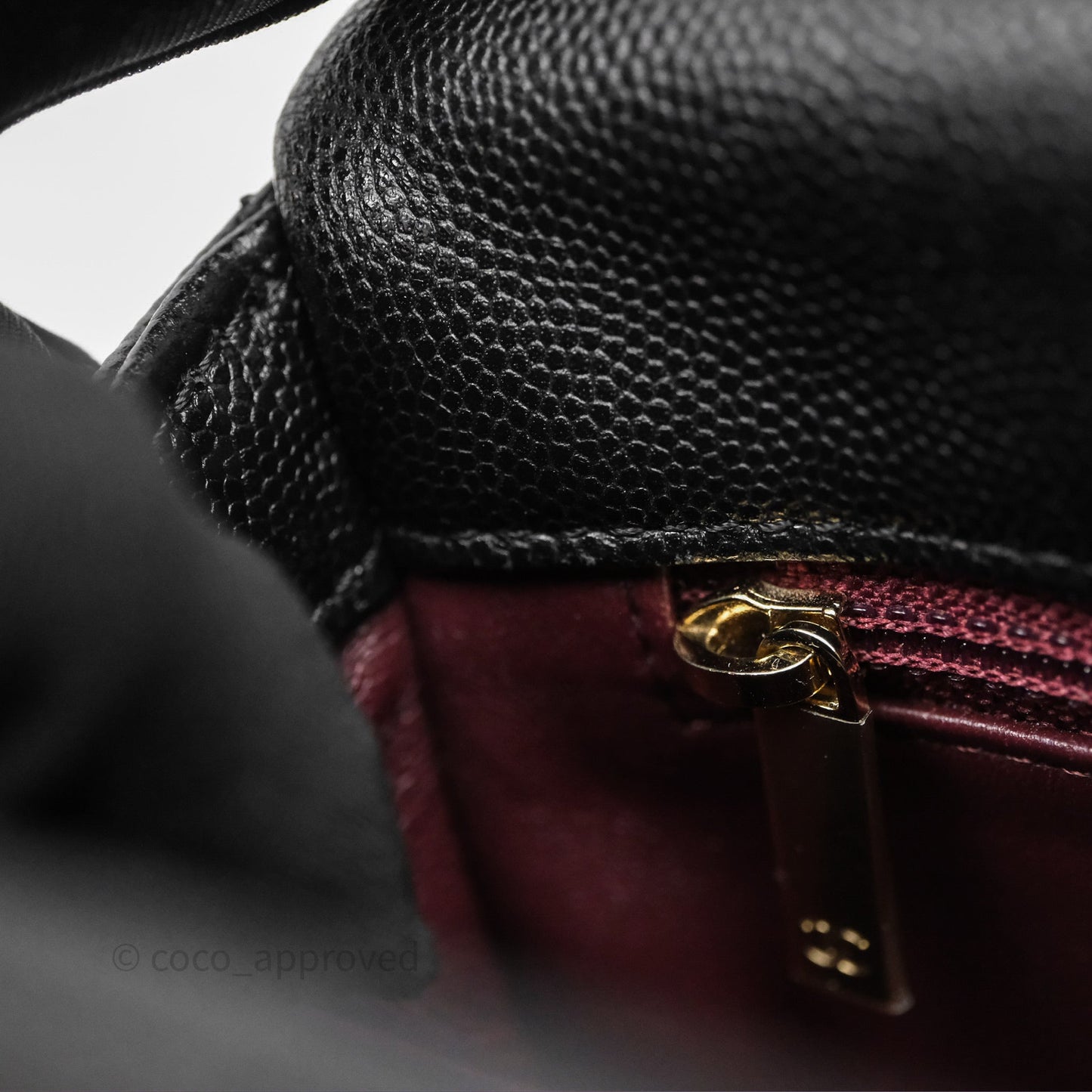 Chanel Small Coco Handle Quilted Black Caviar Gold Hardware