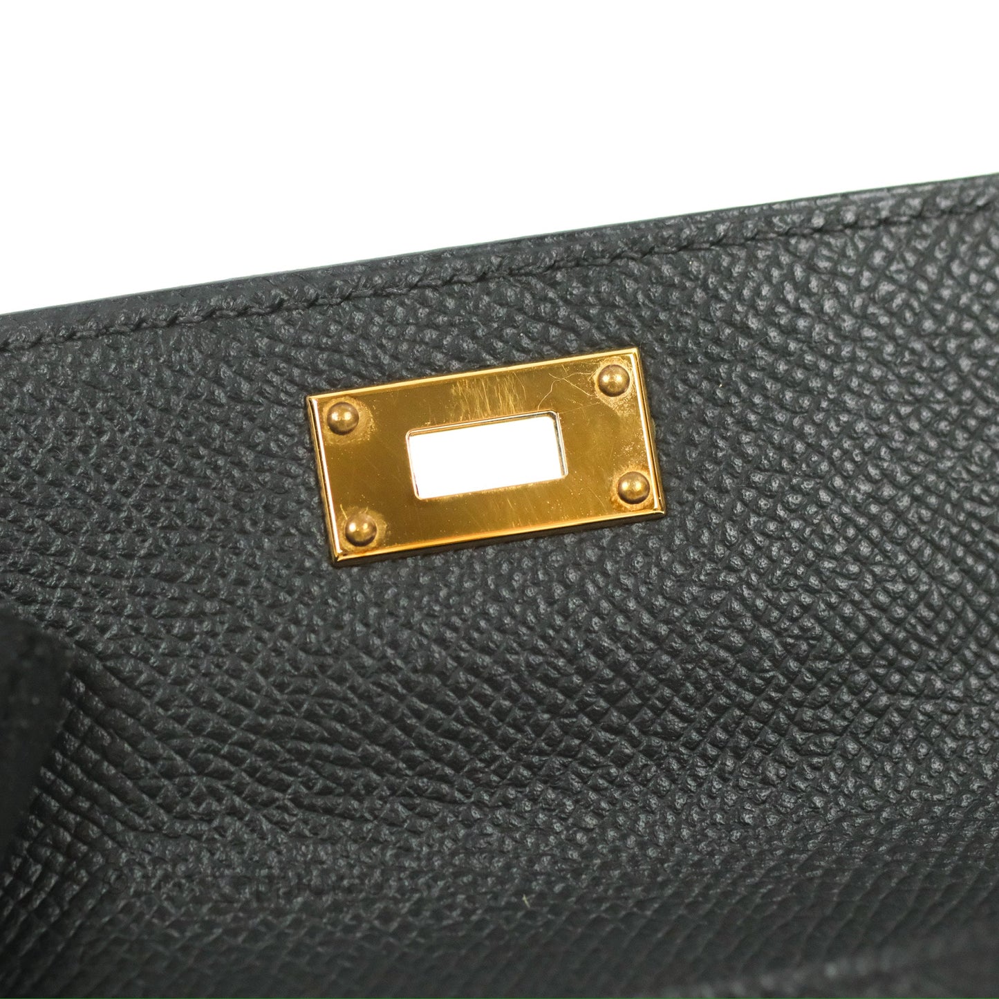 Hermès Kelly Pocket Compact Wallet Black Epsom Gold Hardware