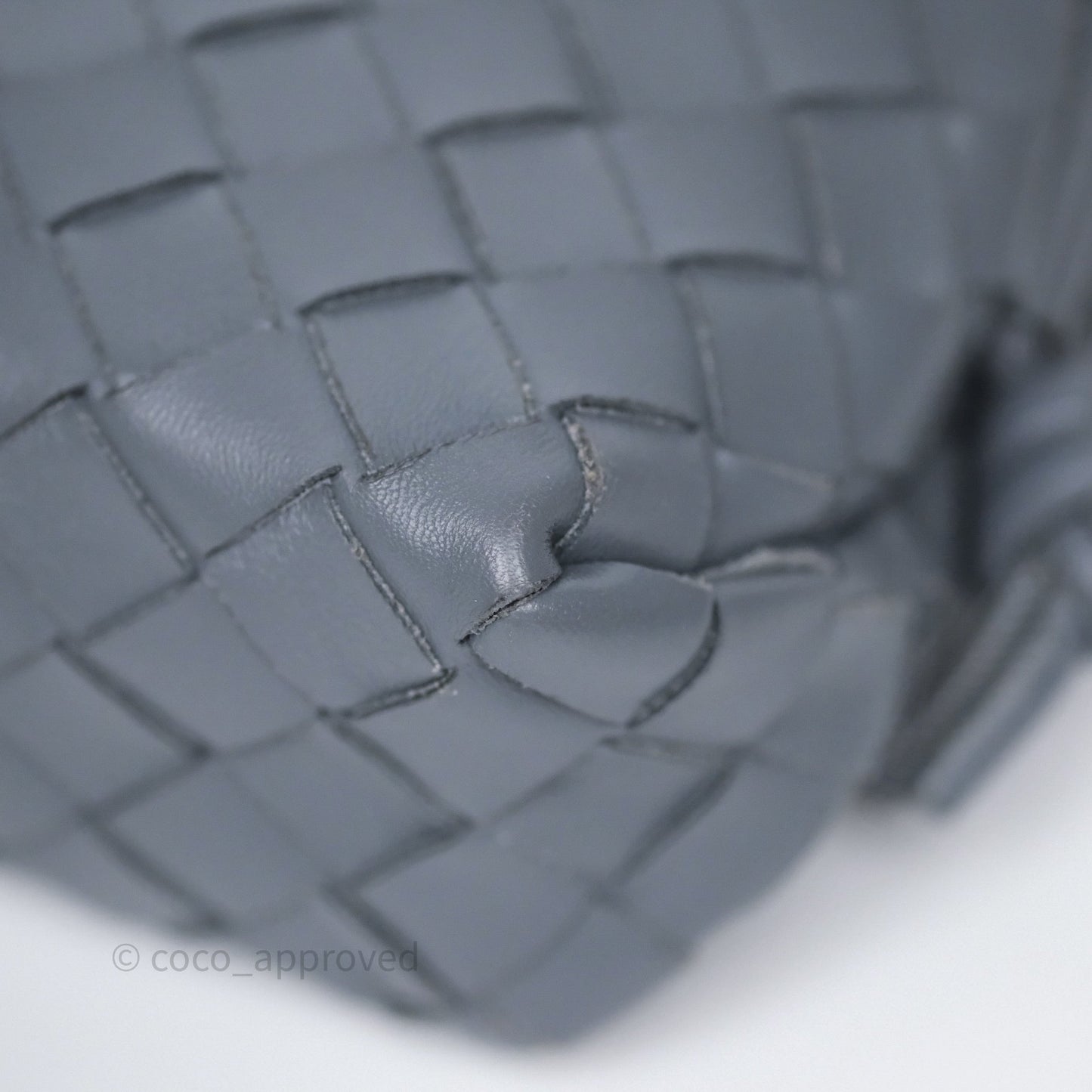 Bottega Veneta Mini Loop Camera Bag Grey Intrecciato Lambskin