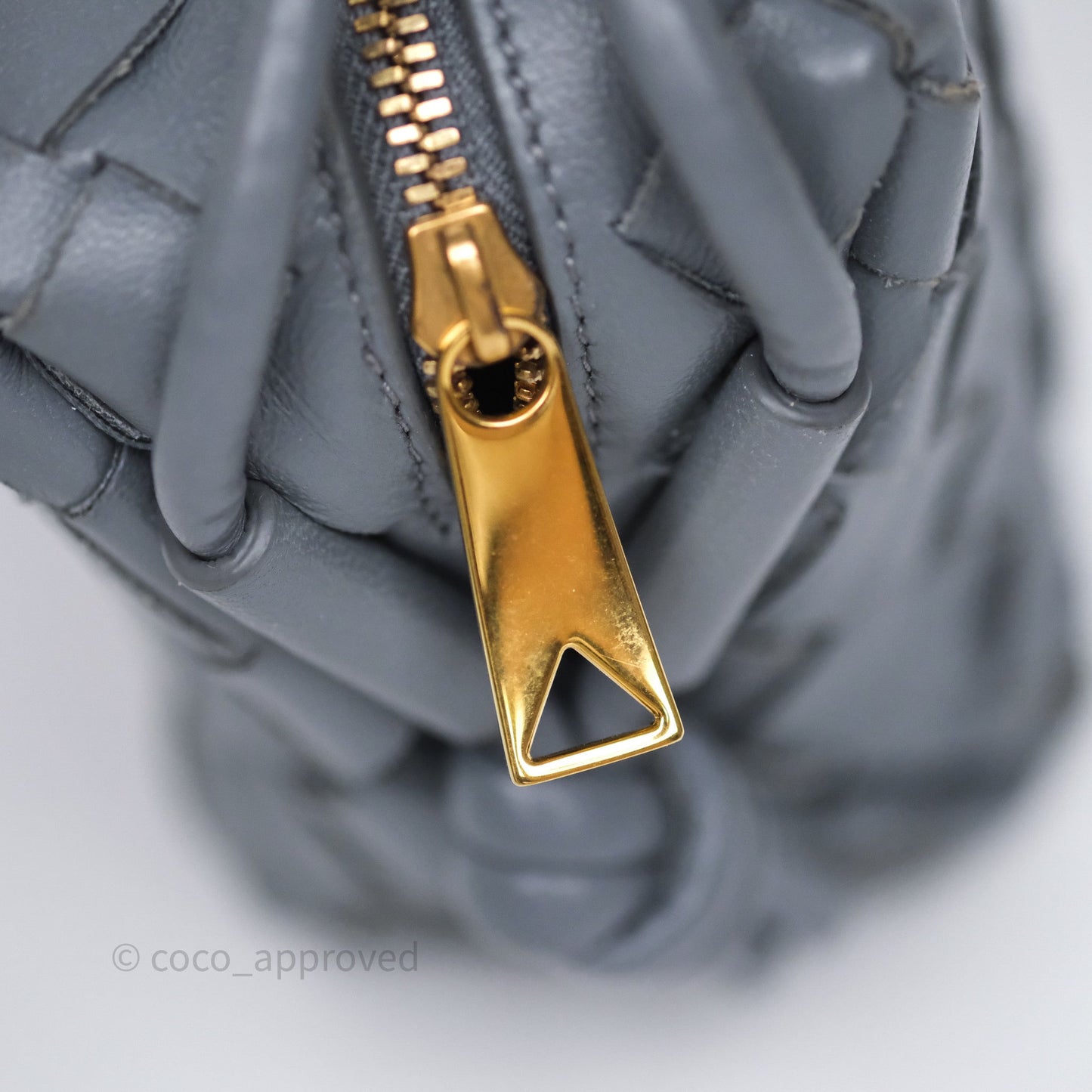 Bottega Veneta Mini Loop Camera Bag Grey Intrecciato Lambskin