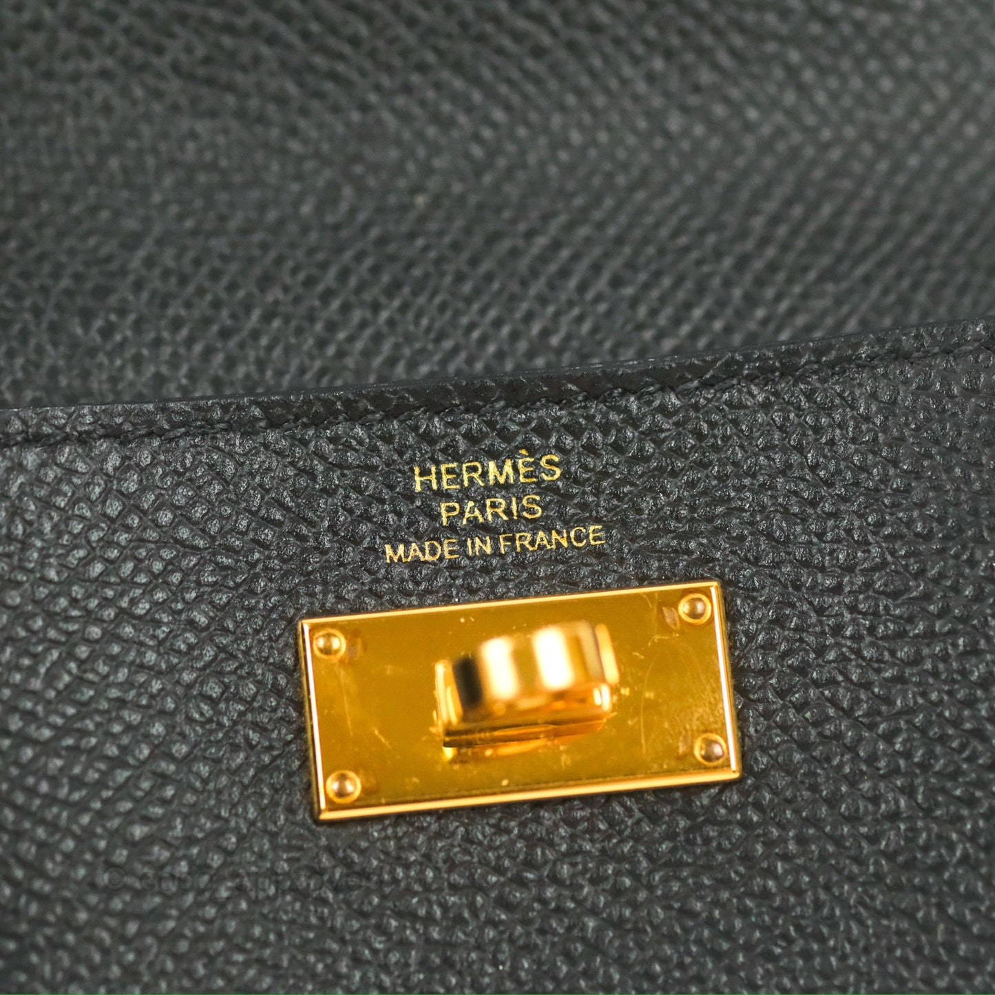 Hermès Kelly Pocket Compact Wallet Black Epsom Gold Hardware
