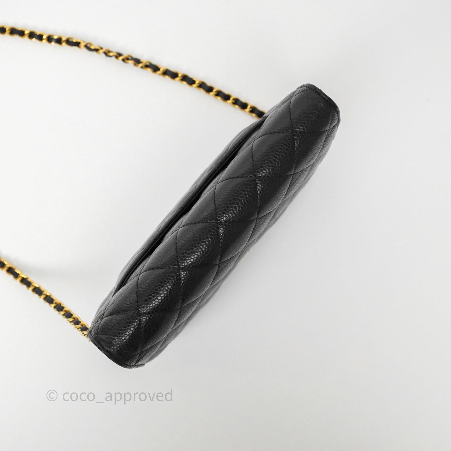 Chanel Quilted WOC Black Caviar Gold Hardware