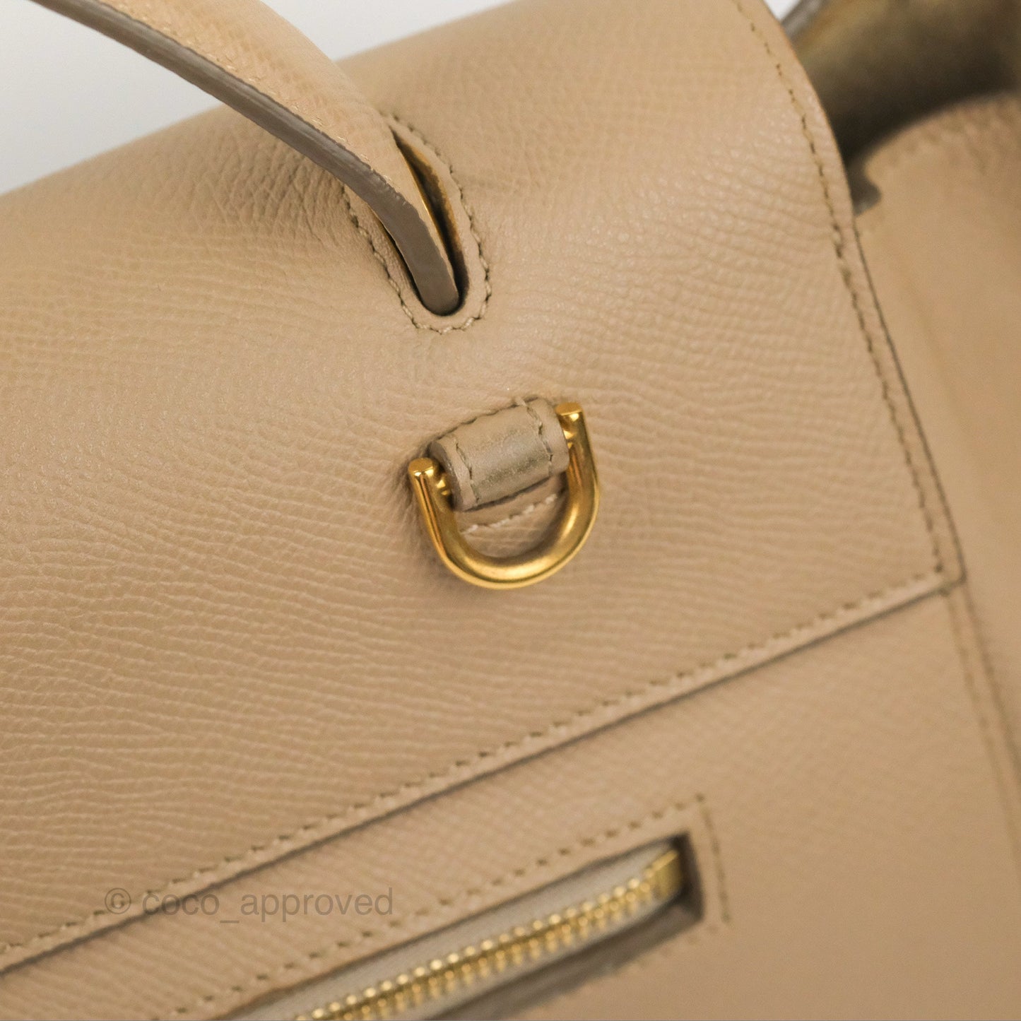 Celine Mini Belt Bag Light Taupe Grained Calfskin Gold Hardware