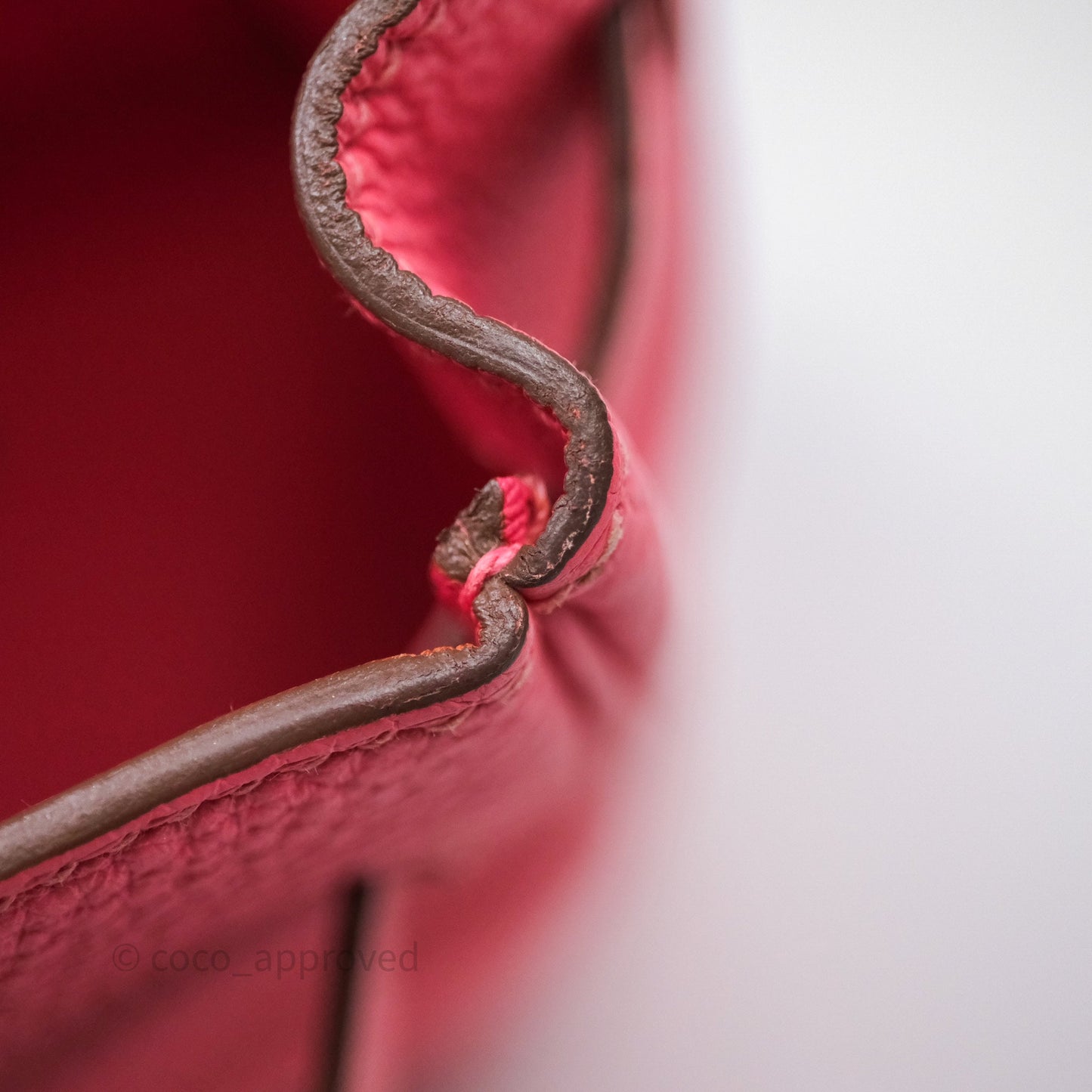 Hermès Kelly 32 Retourne Rose Azalee 8W Gold Hardware