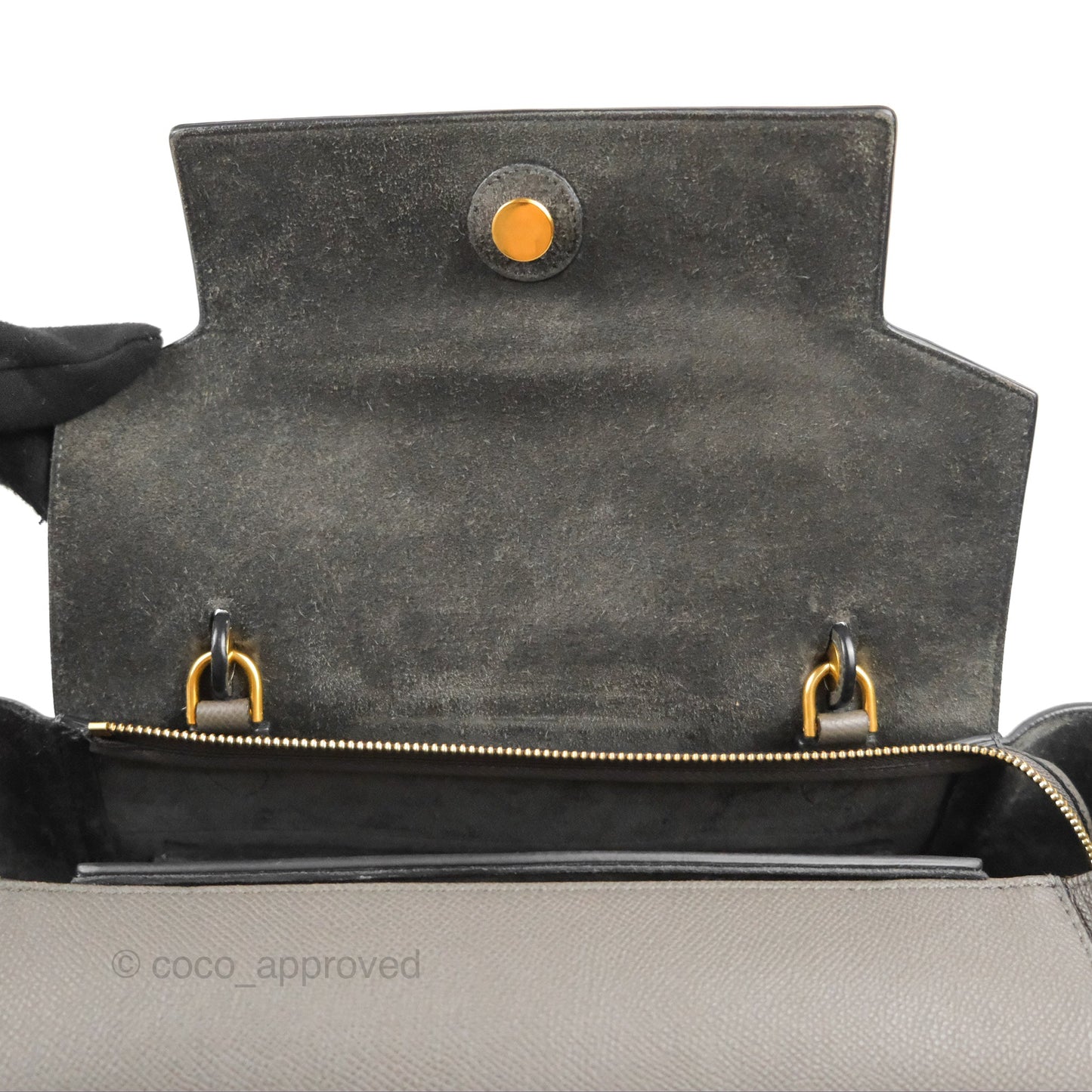 Celine Mini Belt Bag Dark Grey Grained Calfskin
