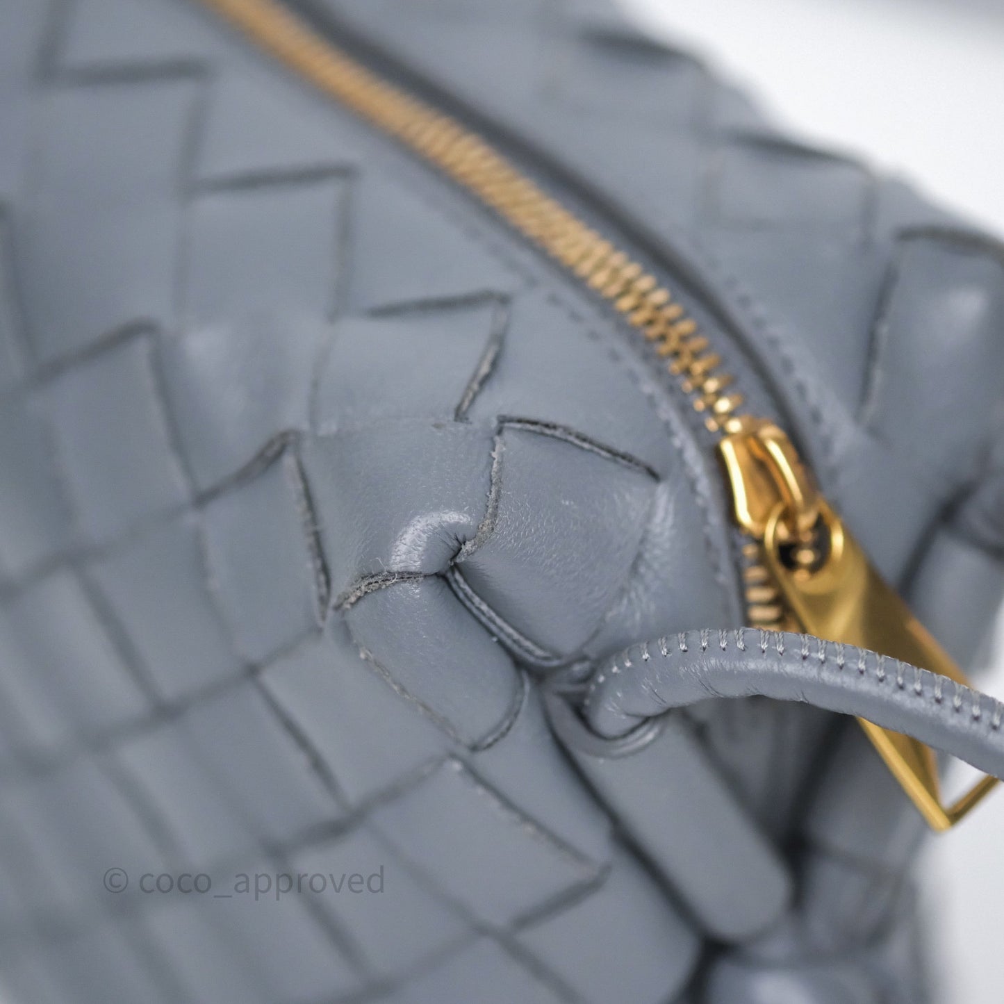 Bottega Veneta Mini Loop Camera Bag Grey Intrecciato Lambskin