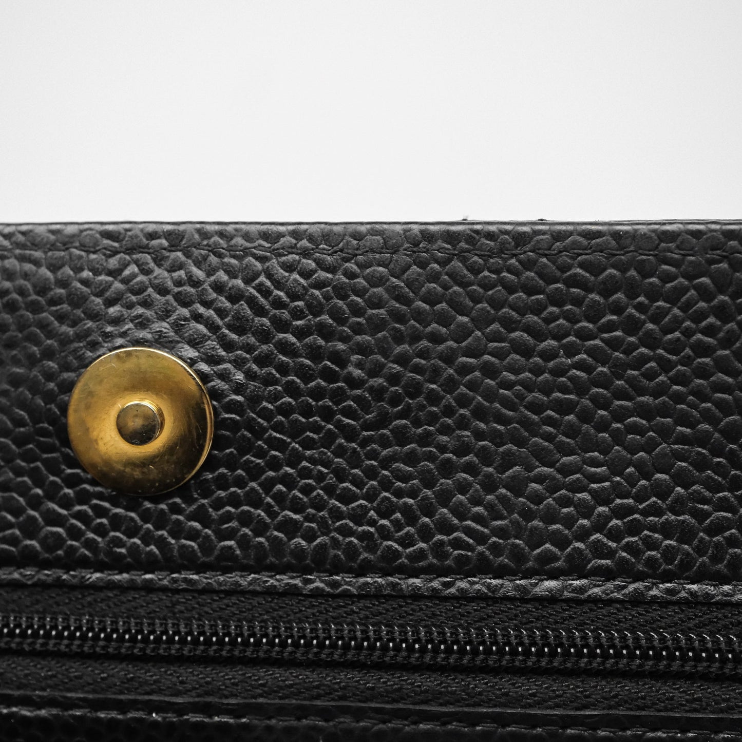 Chanel Quilted WOC Black Caviar Gold Hardware
