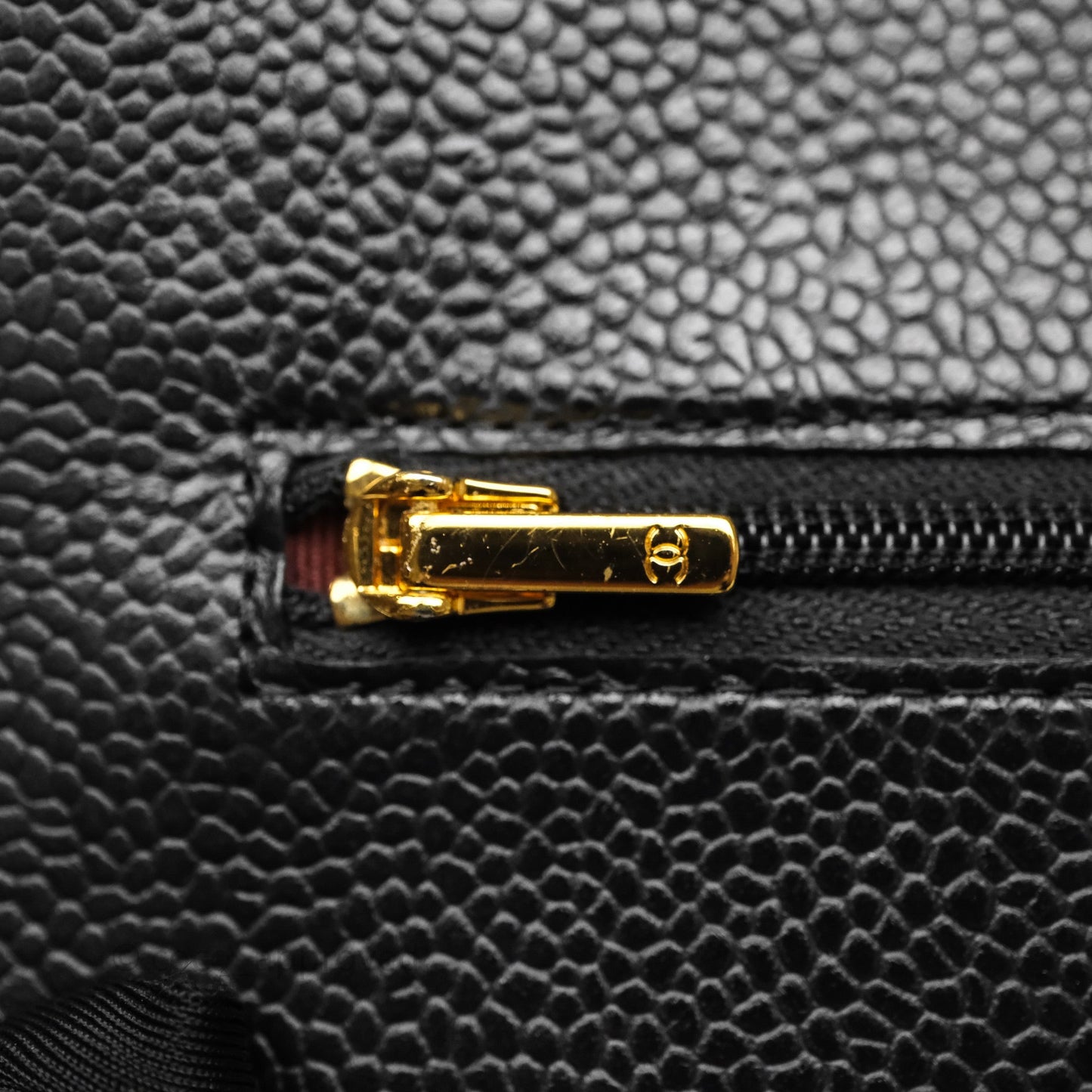 Chanel Quilted WOC Black Caviar Gold Hardware